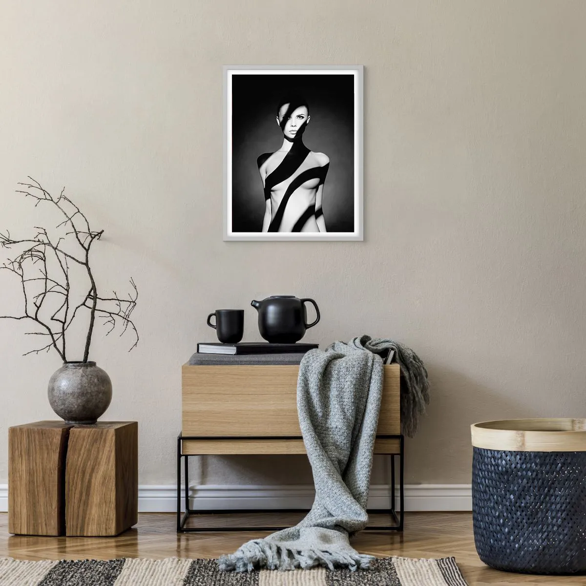 Poster in cornice bianca - Luci e ombre - 40x50 cm