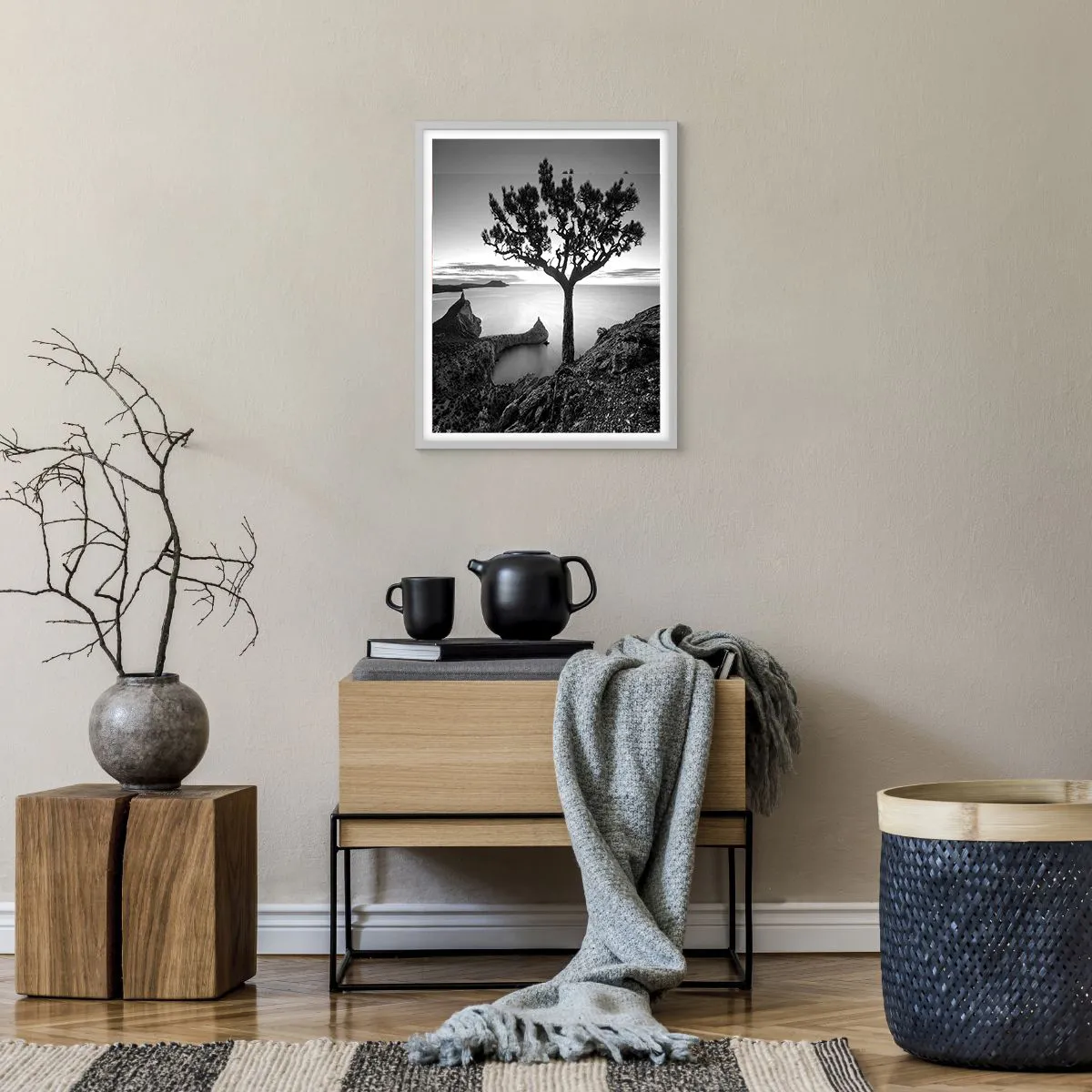 Poszter fekete keretben - Béke a horizontig - 40x50 cm