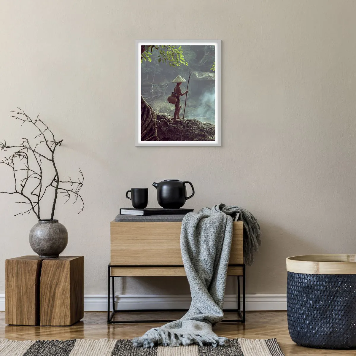 Poszter fekete keretben - Barátságban a természettel - 40x50 cm