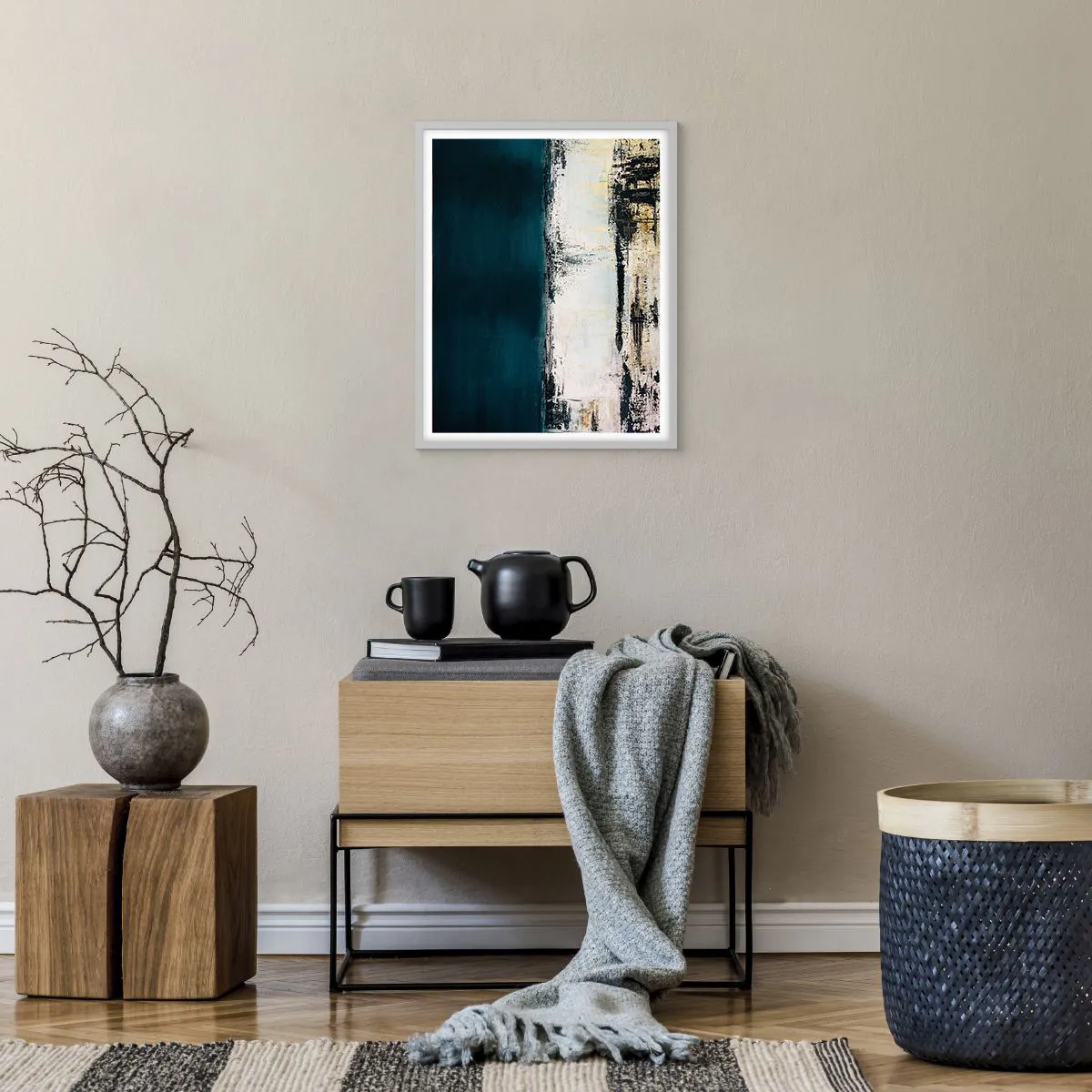 Affiche dans un cadre blanc - Poster - Composition horizontale - 40x50 cm