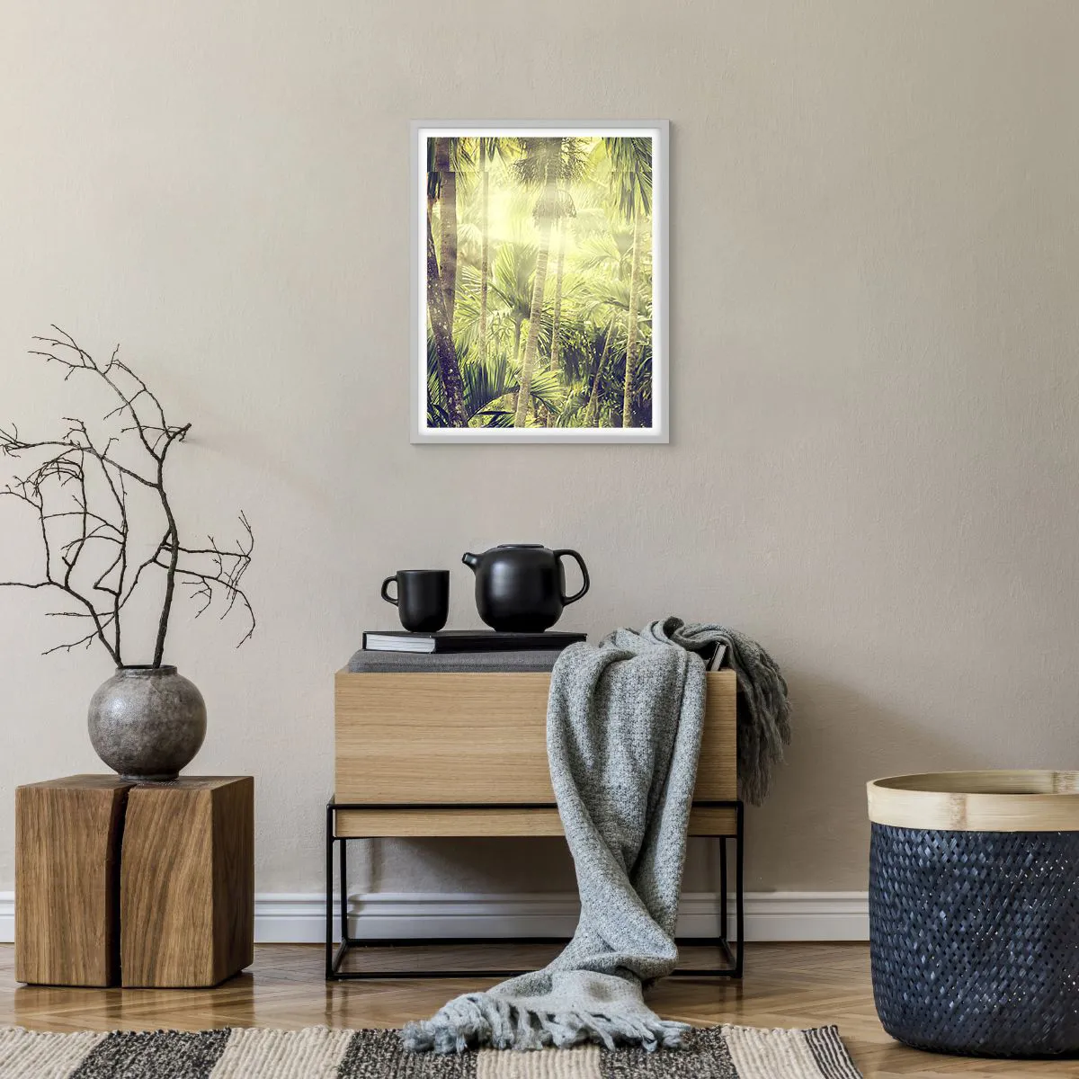 Poster in einem weißen Rahmen - In grüner Hitze - 40x50 cm