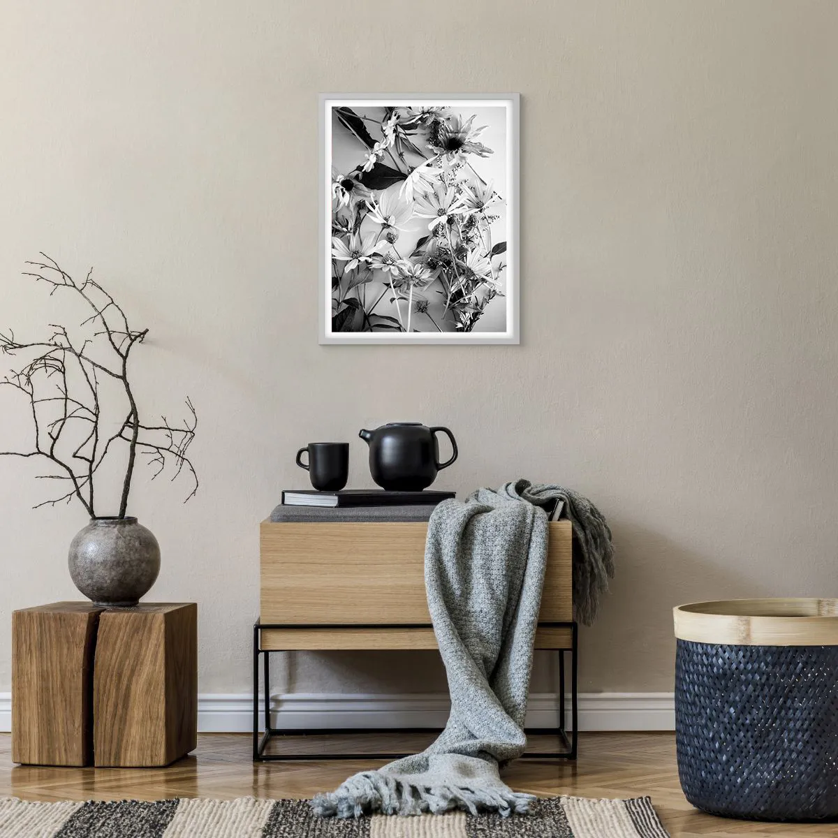 Affiche dans un cadre blanc - Poster - Non-un bouquet de fleurs - 40x50 cm