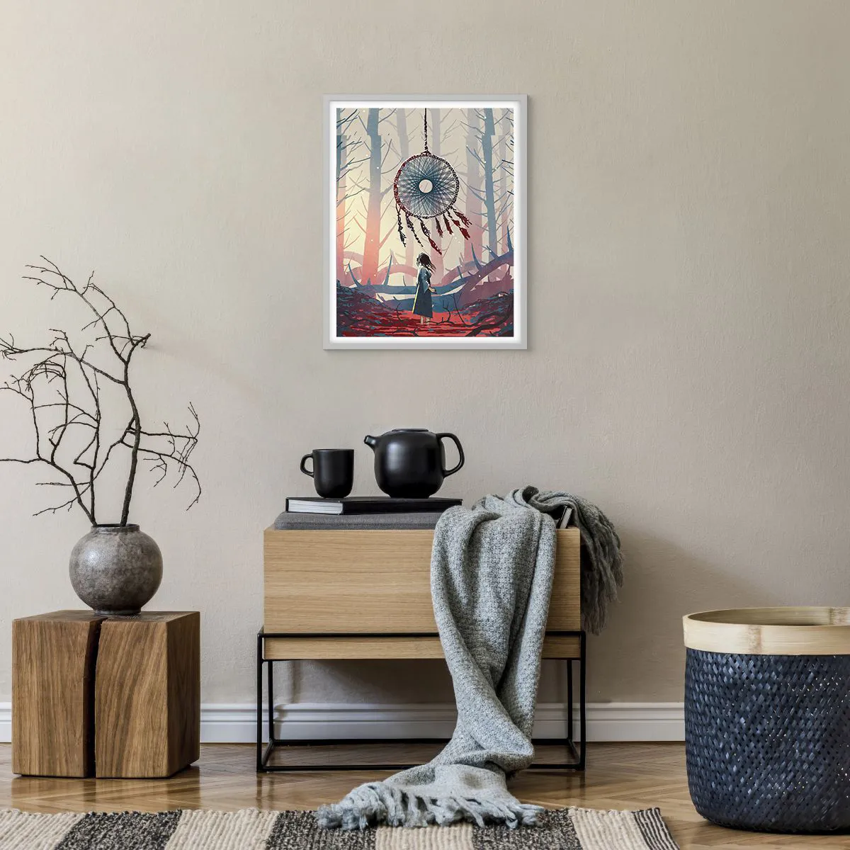 Poster in einem weißen Rahmen - Geheimes Glücksritual - 40x50 cm