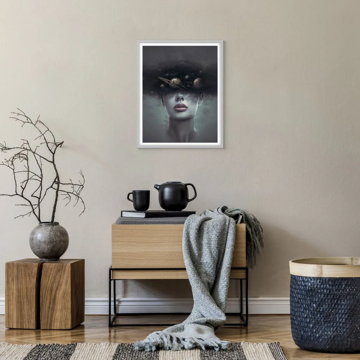 Plakat i hvid ramme - Og planeterne er ved at gå amok... - 40x50 cm