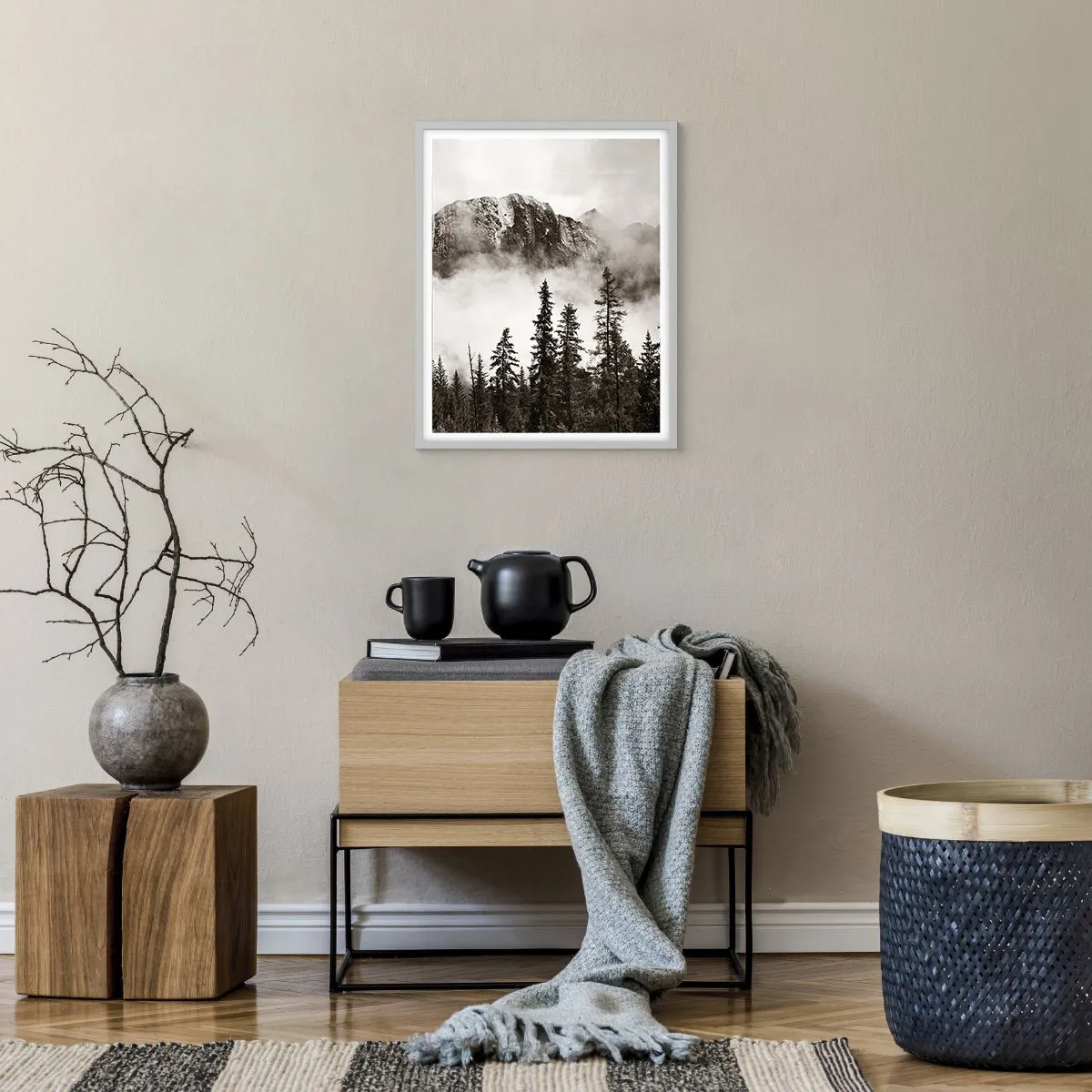 Affiche dans un cadre blanc - Poster - Seigneur de granite - 40x50 cm