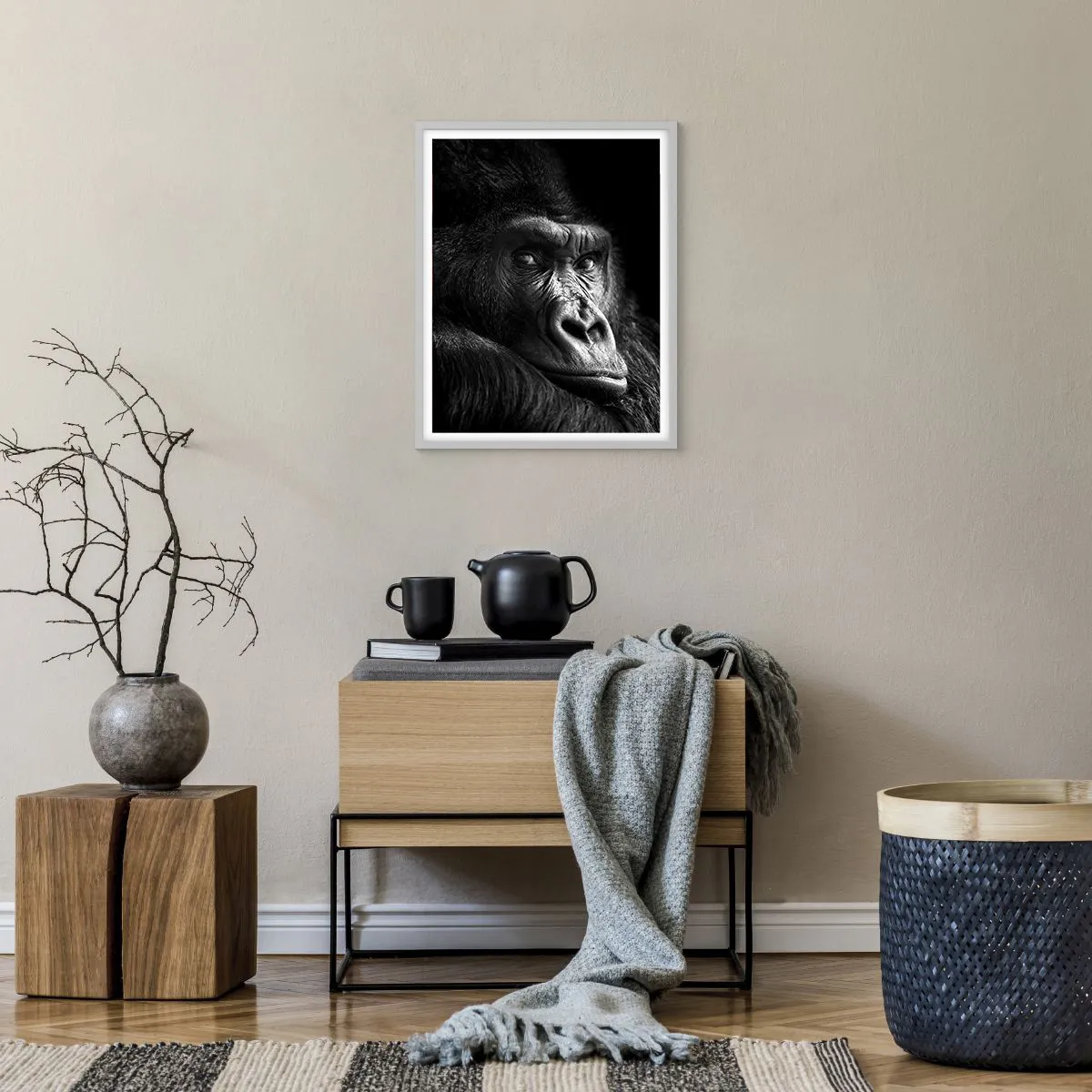 Affiche dans un cadre blanc - Poster - Et qu'est-ce que tu regardes? - 40x50 cm