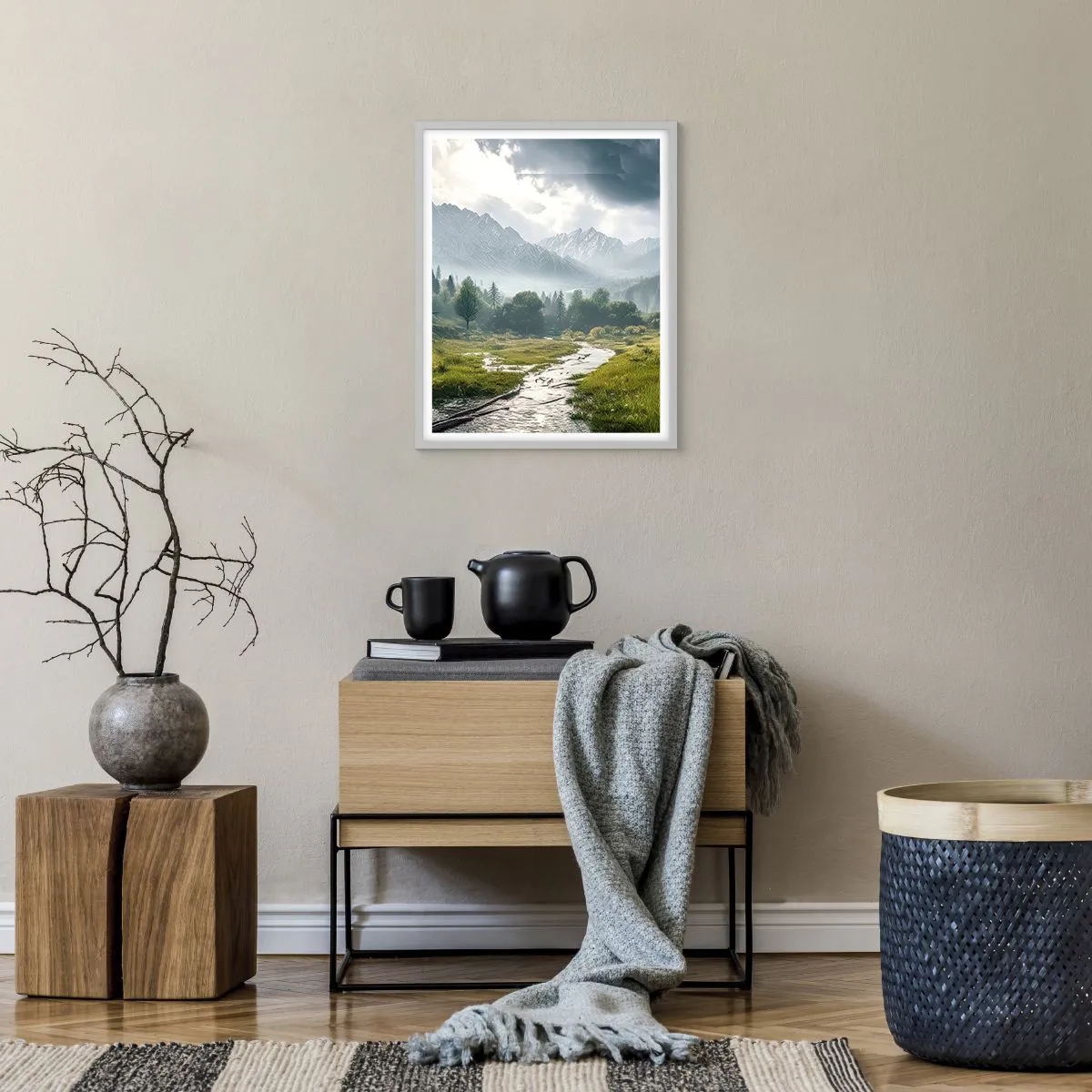 Plakat w białej ramie - Tam i z powrotem - 40x50 cm