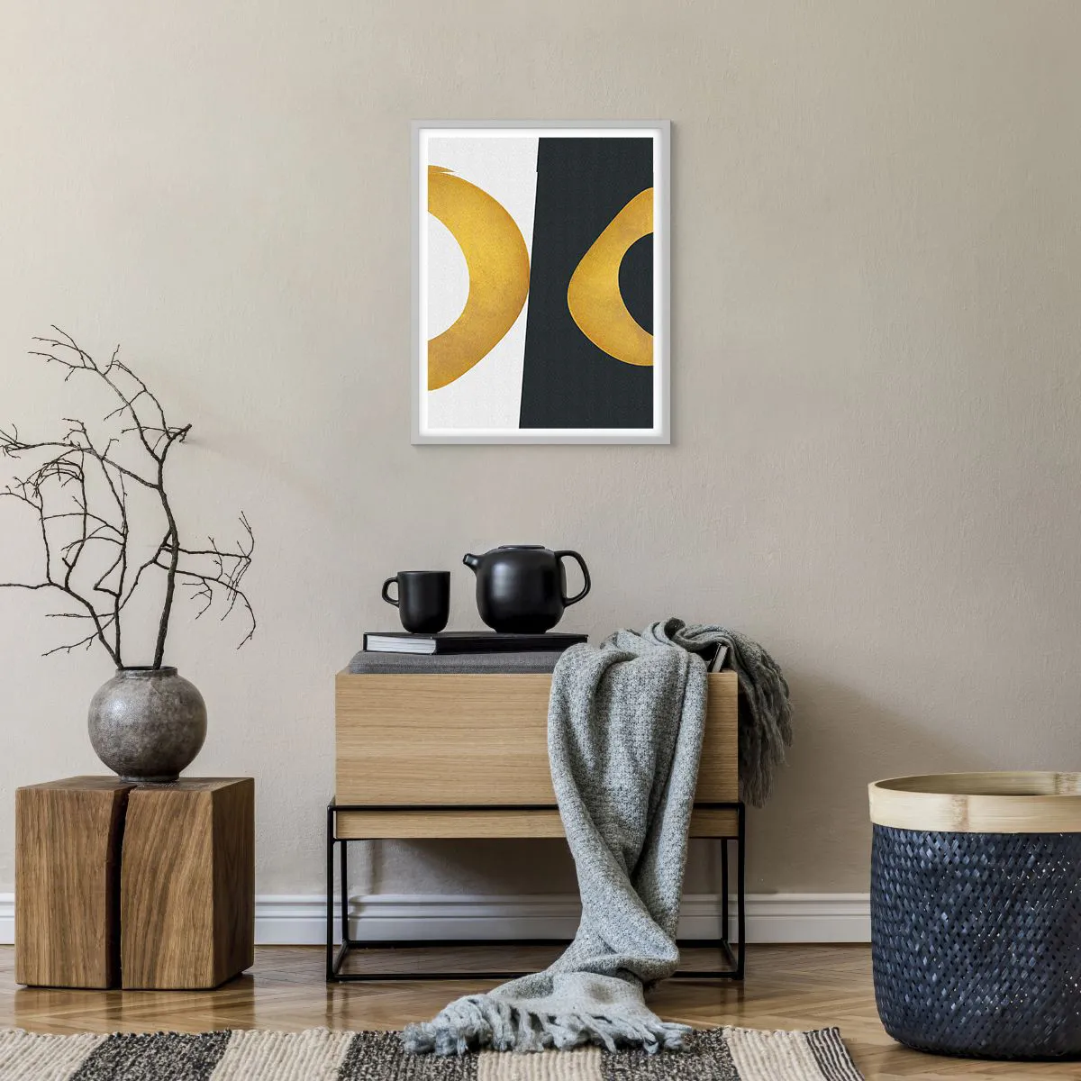 Affiche dans un cadre blanc - Poster - Avant tout : l’or - 40x50 cm