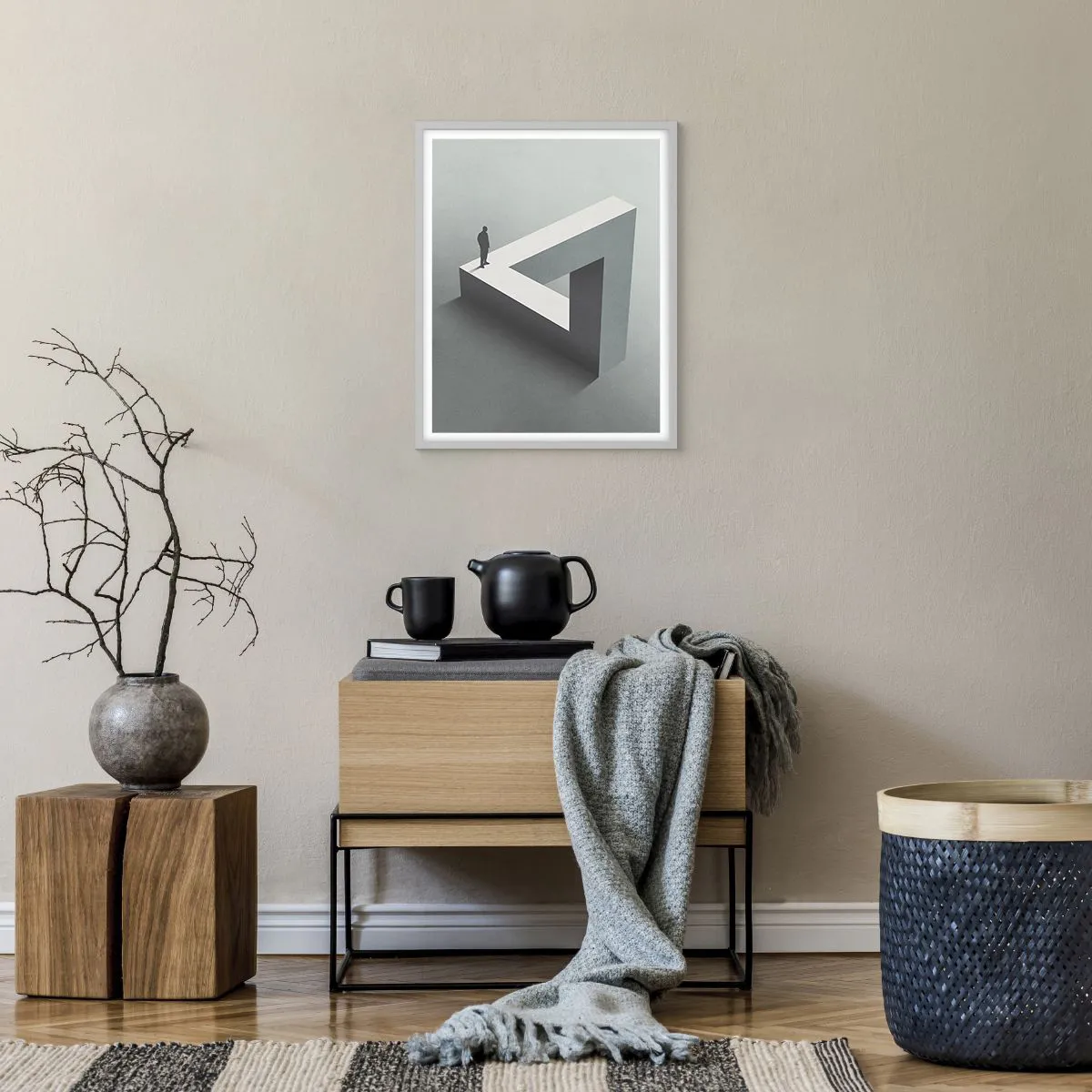 Poster in einem weißen Rahmen - Es ist also doch möglich - 40x50 cm