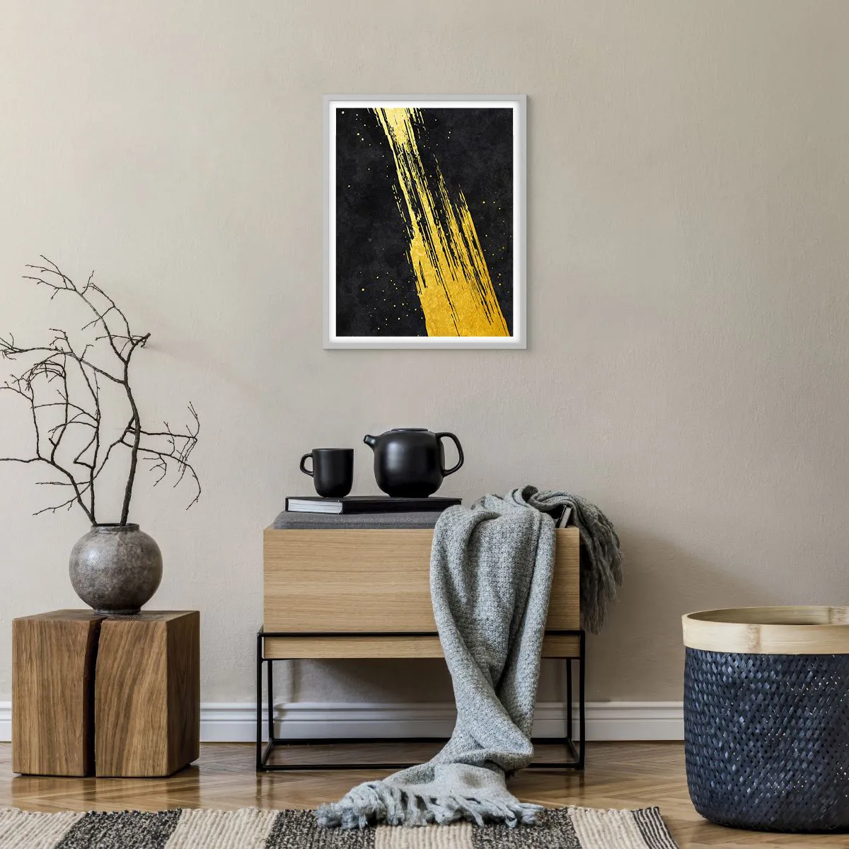 Plakat w białej ramie - Skok w nadprzestrzeń - 40x50 cm