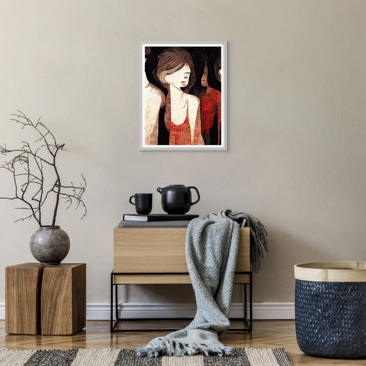 Affiche dans un cadre blanc - Poster - Madones des ténèbres - 40x50 cm