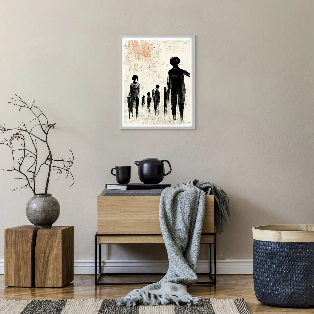 Plakát v bílém rámu - Proti samotě - 40x50 cm