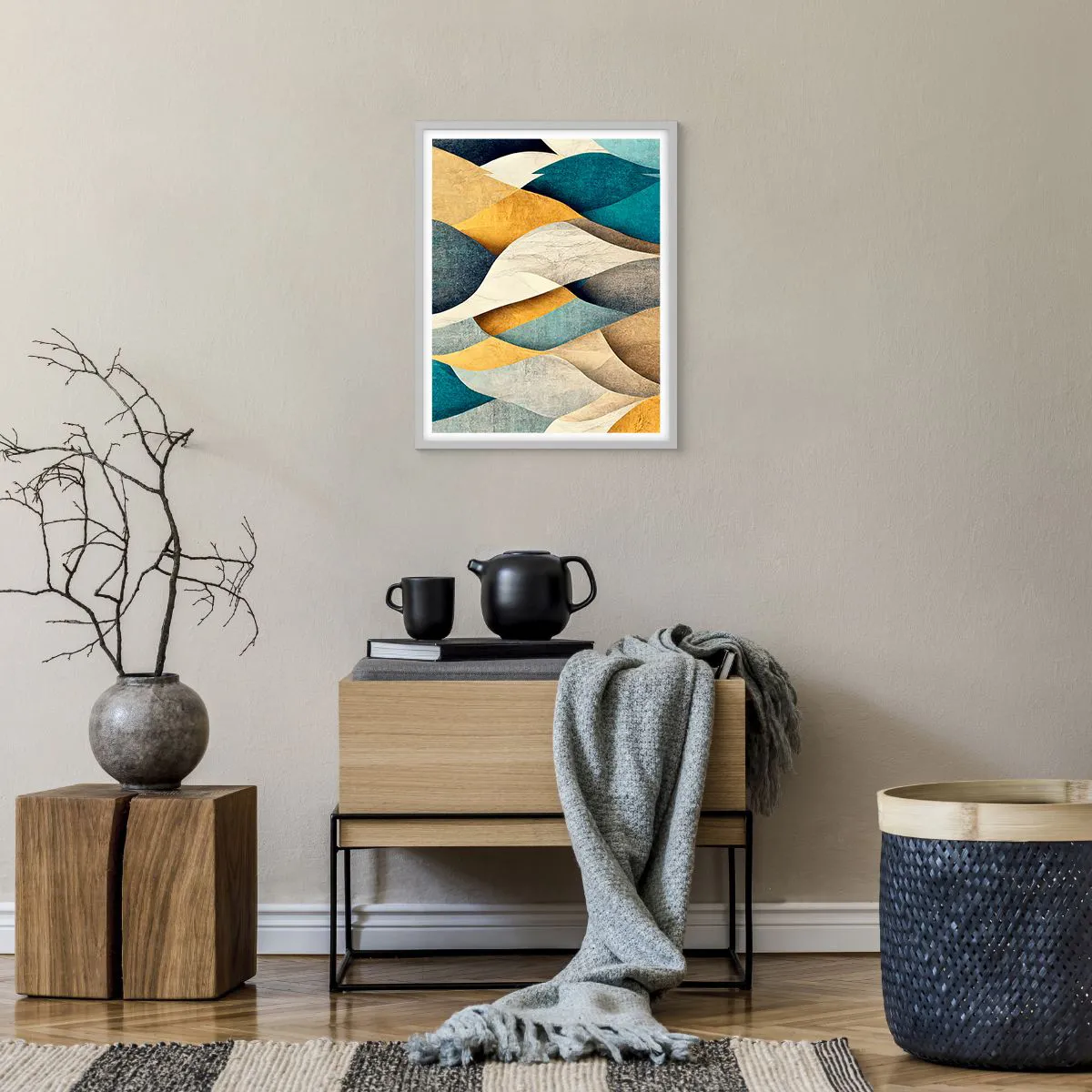 Poster in white frmae - Rhythm and Undulation - 40x50 cm