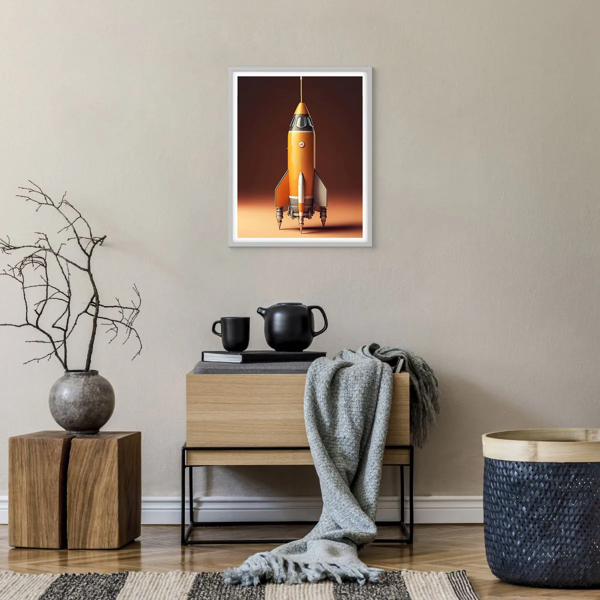 Affiche dans un cadre blanc - Poster - Ça commence par un rêve - 40x50 cm