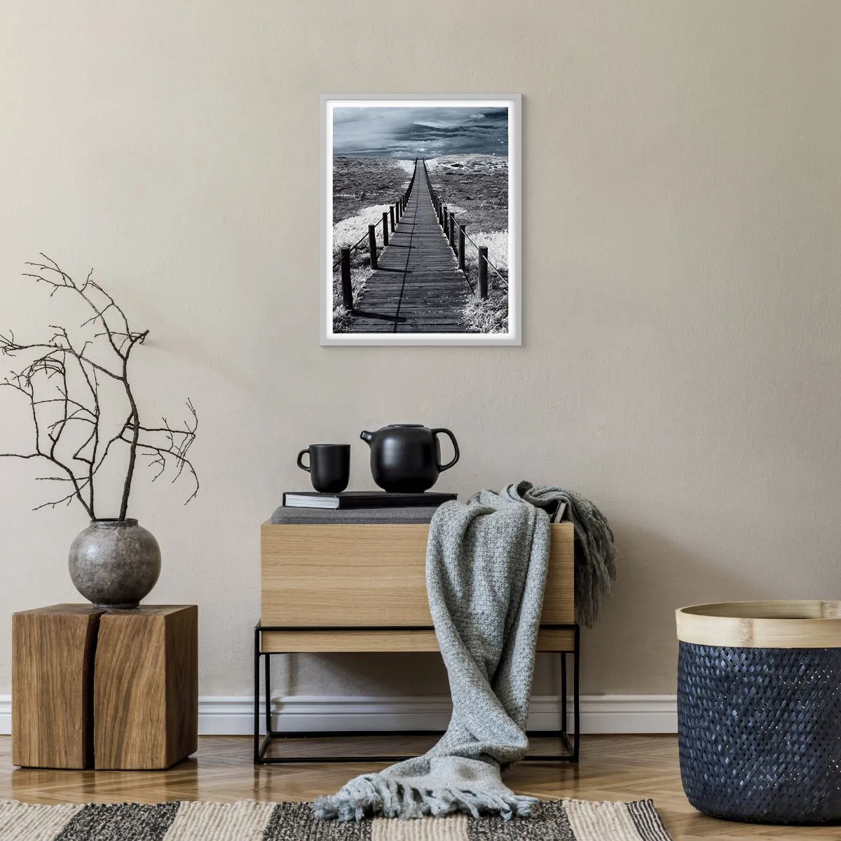 Plagát v bielom ráme - Na samotný breh - 40x50 cm