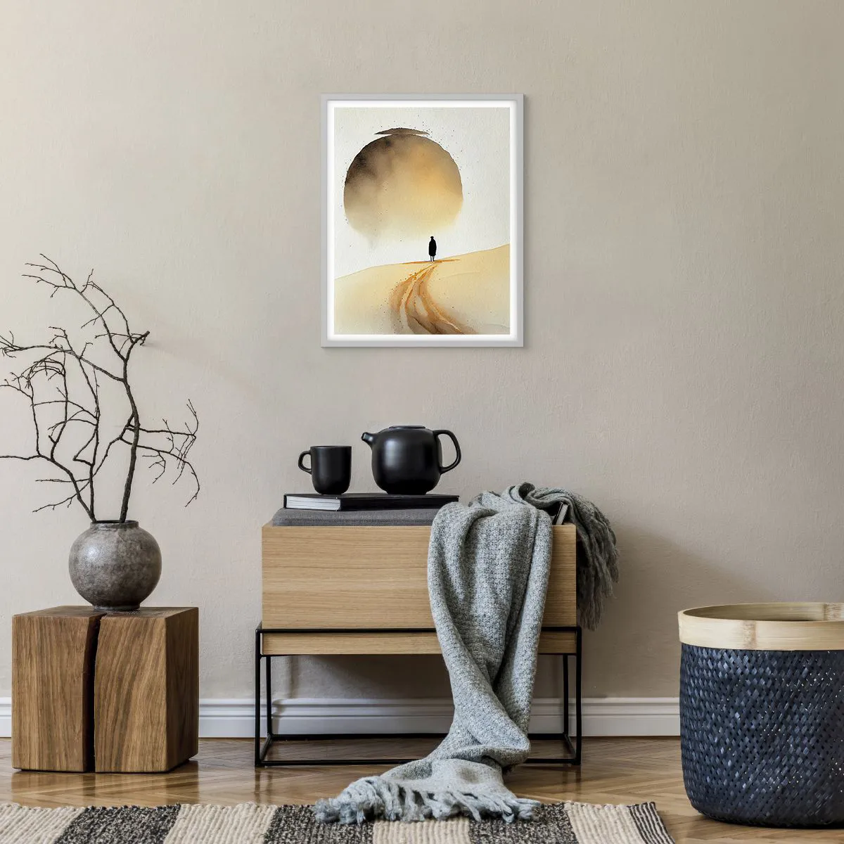 Poster în ramă albă - Întotdeauna un dor - 40x50 cm