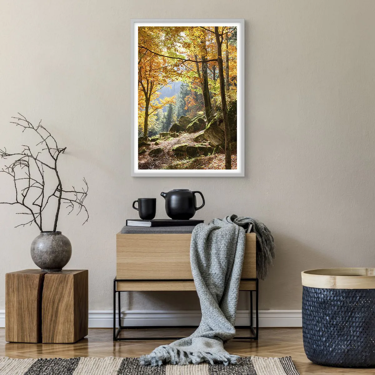 Poster in einem weißen Rahmen - Zeit zum Entspannen - 50x70 cm