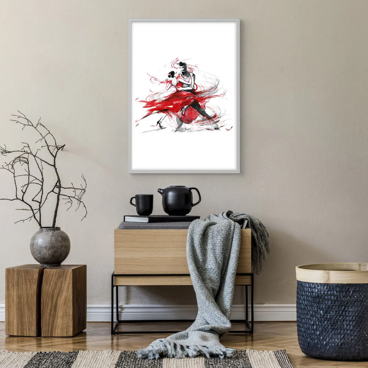 Affiche dans un cadre blanc - Poster - Tango - le rythme de la passion - 50x70 cm