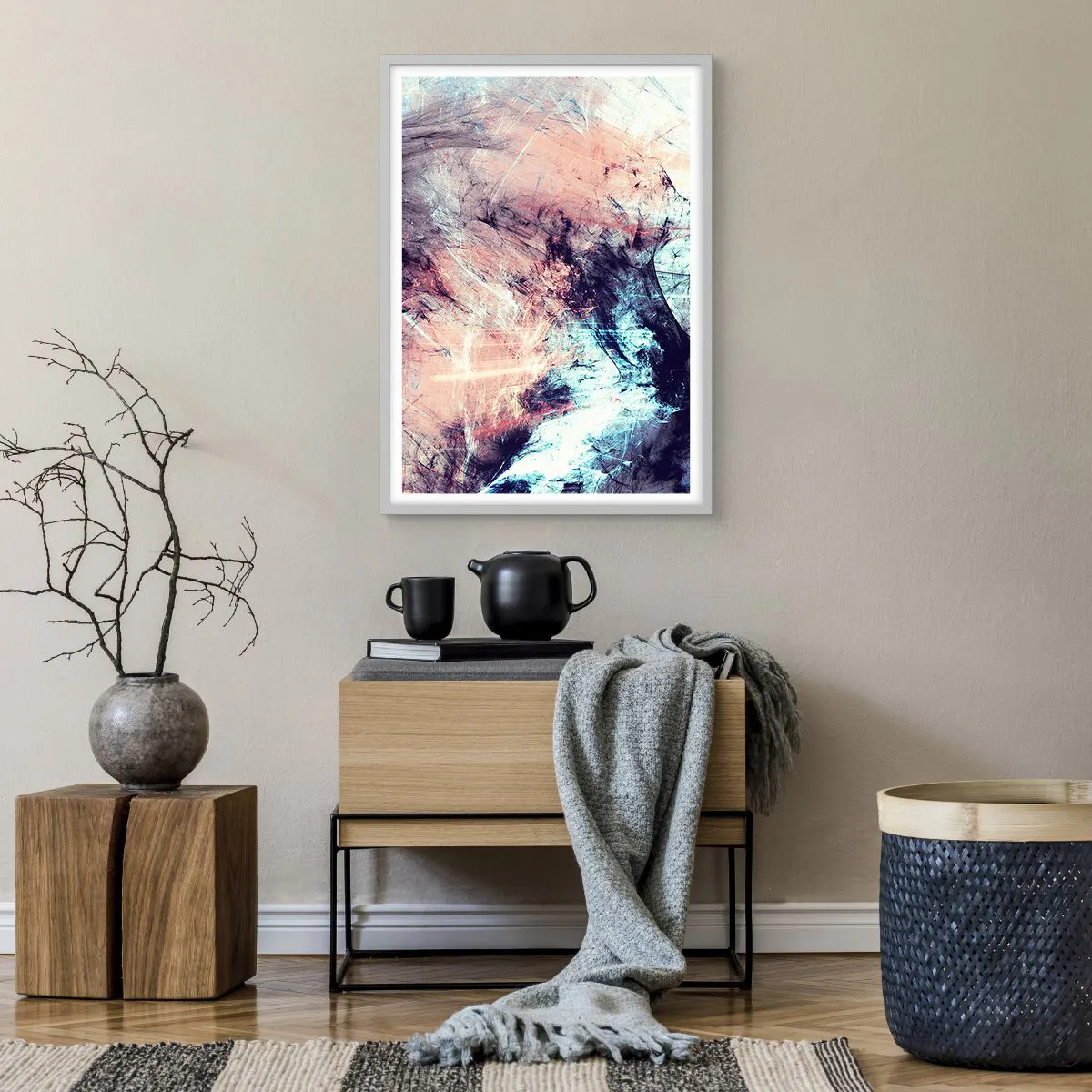 Affiche dans un cadre blanc - Poster - Sentir le vent - 50x70 cm