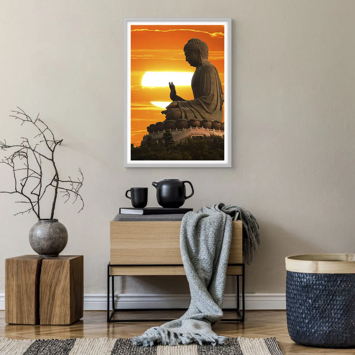 Affisch i vit ram - Utan rädsla för världen - 50x70 cm