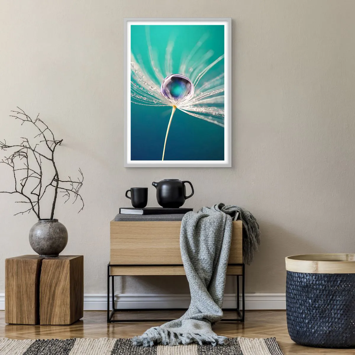 Affiche dans un cadre blanc - Poster - Moment mystique - 50x70 cm