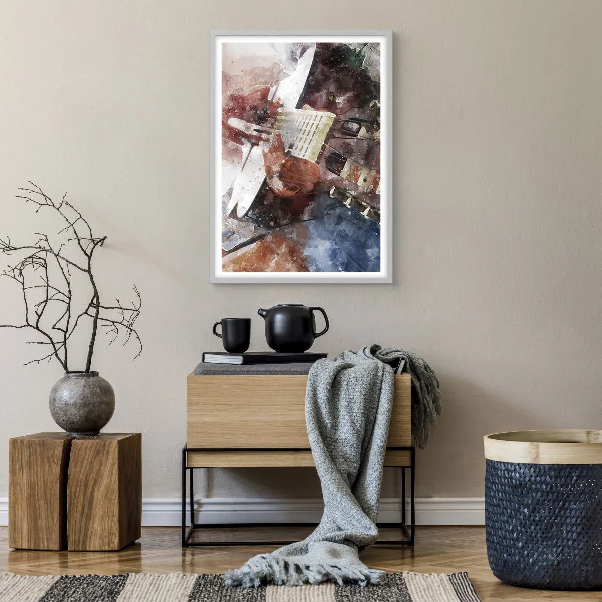 Affiche dans un cadre blanc - Poster - Et qu'en pensez-vous ? - 50x70 cm