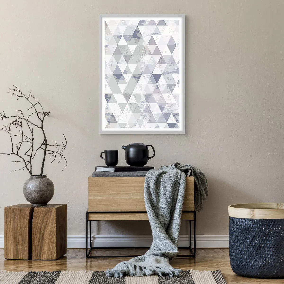 Poster in einem weißen Rahmen - Im Rhythmus auf drei - 50x70 cm