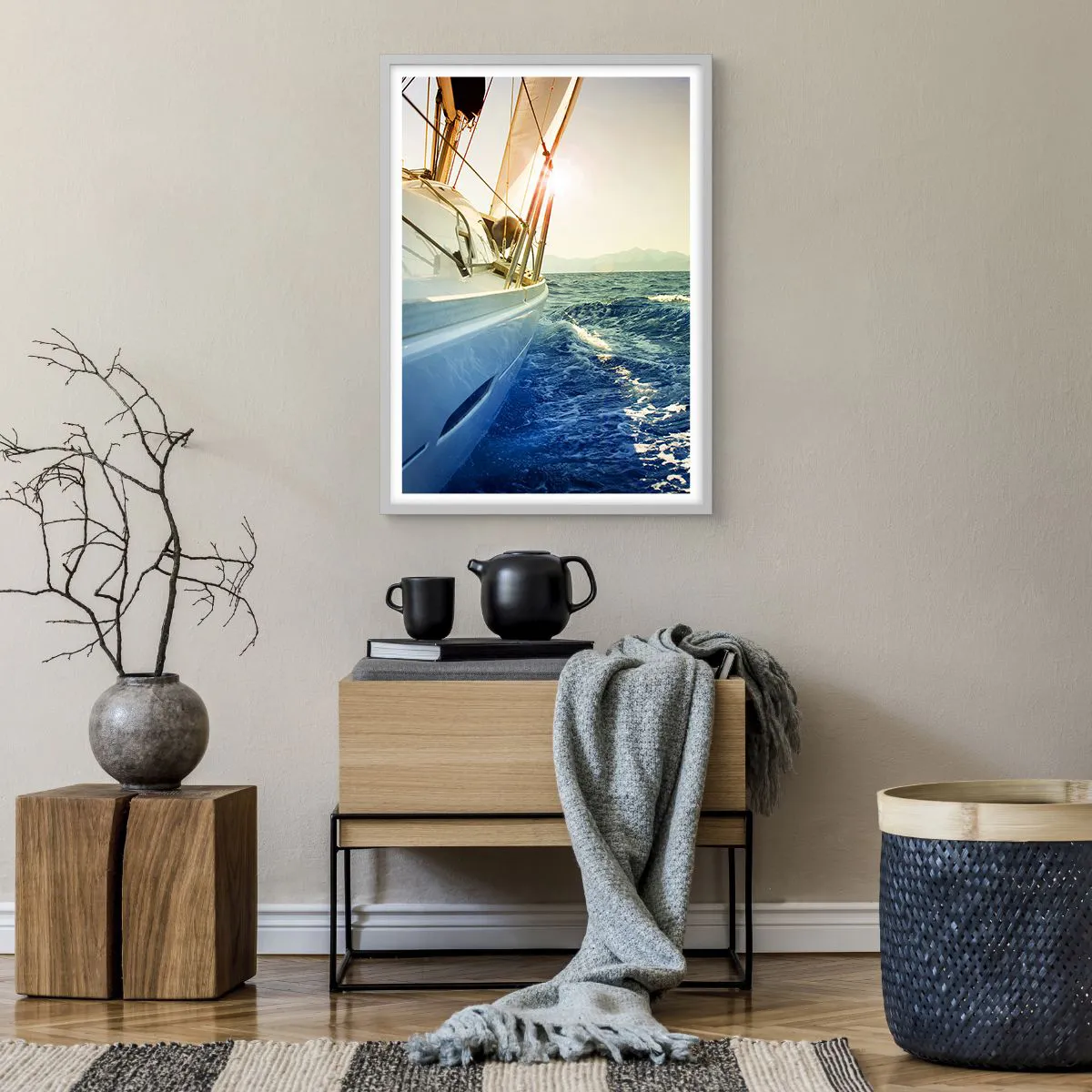 Poster in einem weißen Rahmen - Auf ins Abenteuer - 50x70 cm