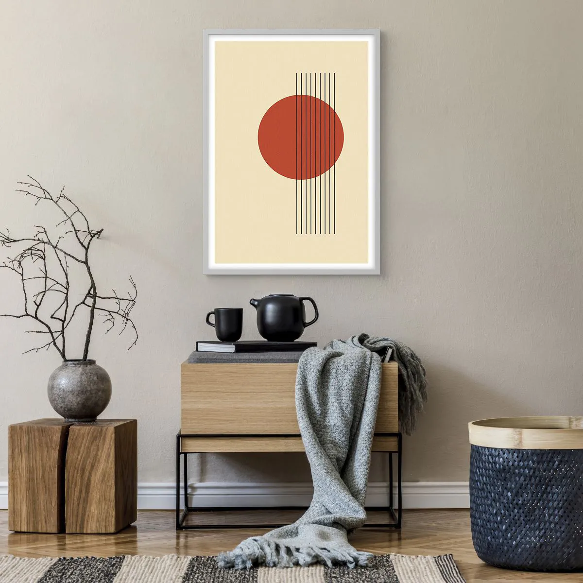 Affiche dans un cadre blanc - Poster - Aux alentours et plus loin - 50x70 cm