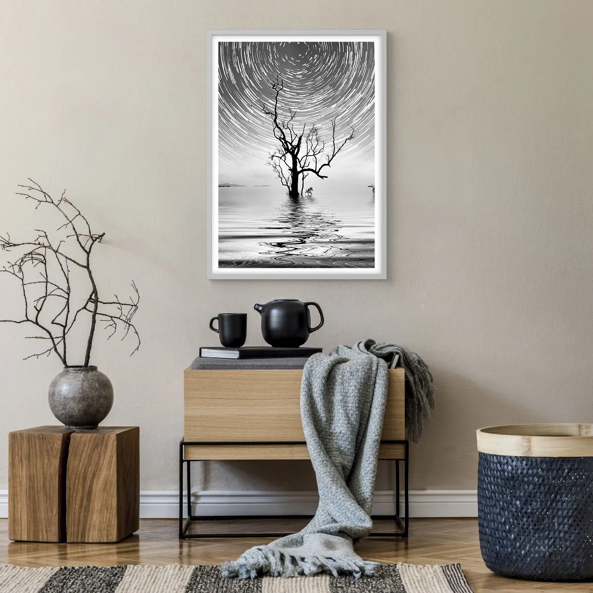 Affisch i vit ram - Naturens symfoni - 50x70 cm