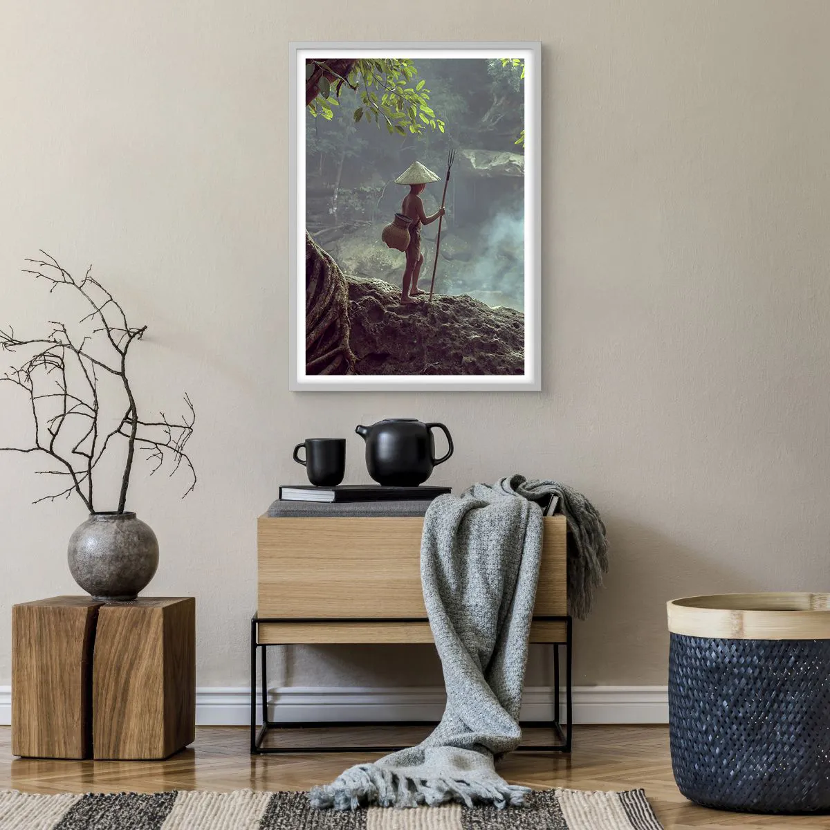 Poszter fekete keretben - Barátságban a természettel - 50x70 cm