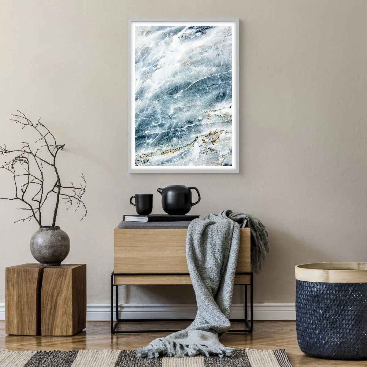 Poster in white frmae - Icy World - 50x70 cm