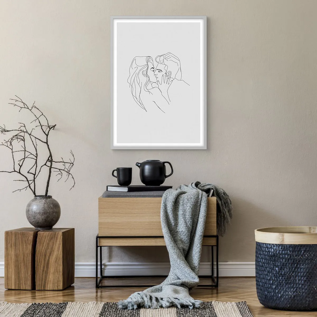 Poster in white frmae - With the Same Line - 50x70 cm