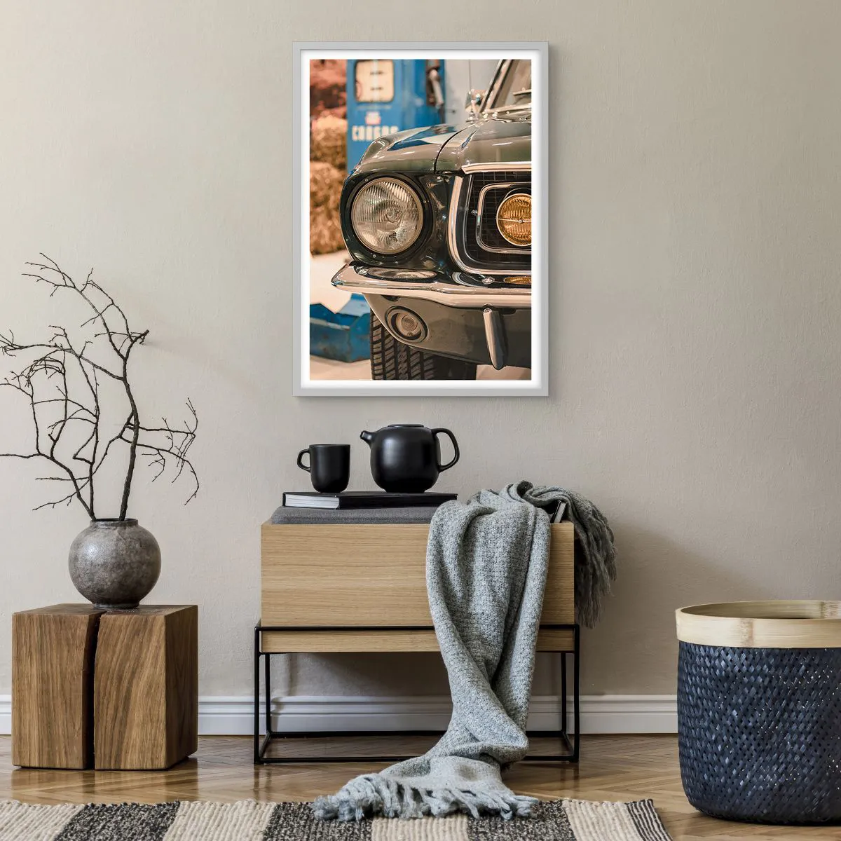 Poster in einem weißen Rahmen - Treffen mit einer Legende - 50x70 cm