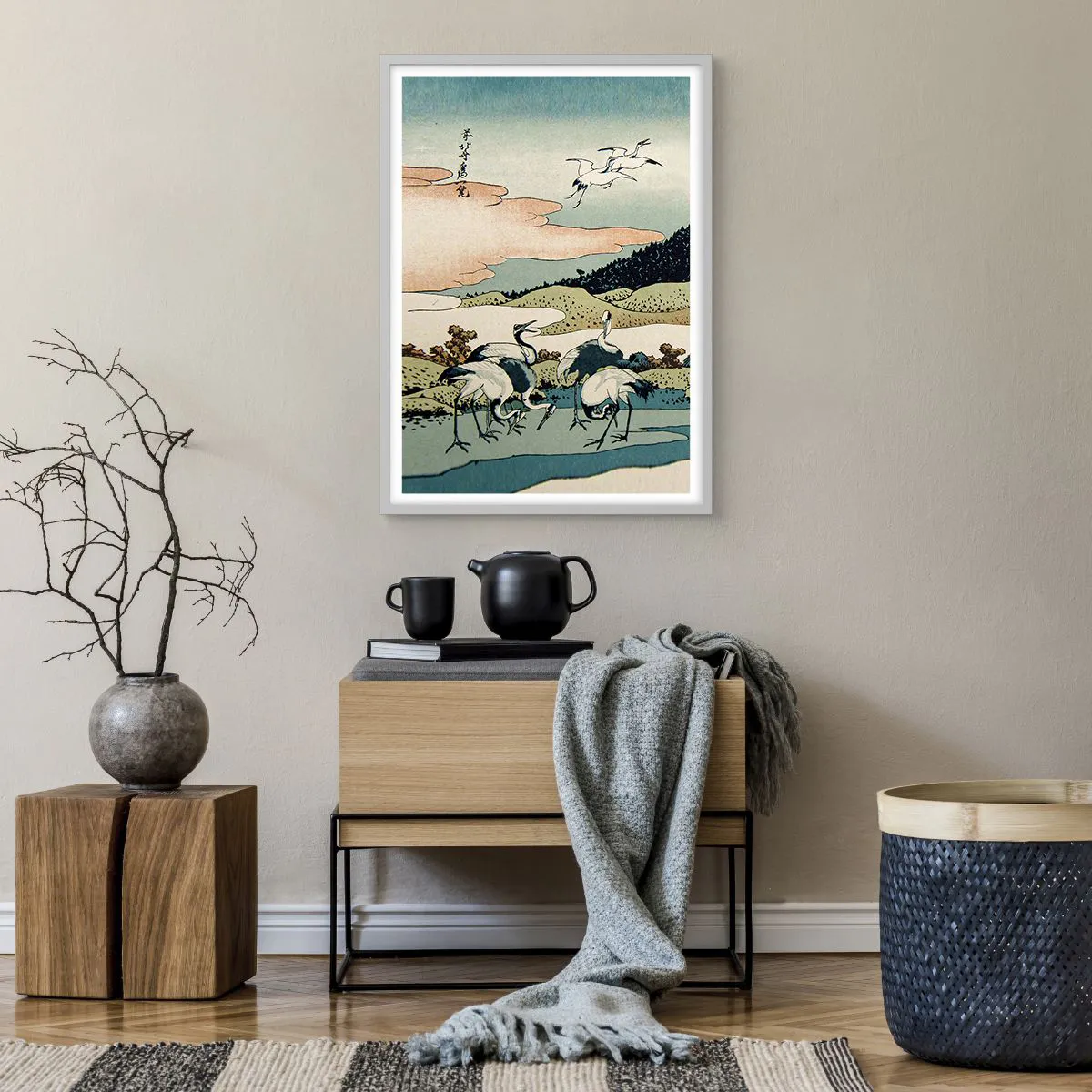 Affiche dans un cadre blanc - Poster - Avec une âme japonnaise - 50x70 cm