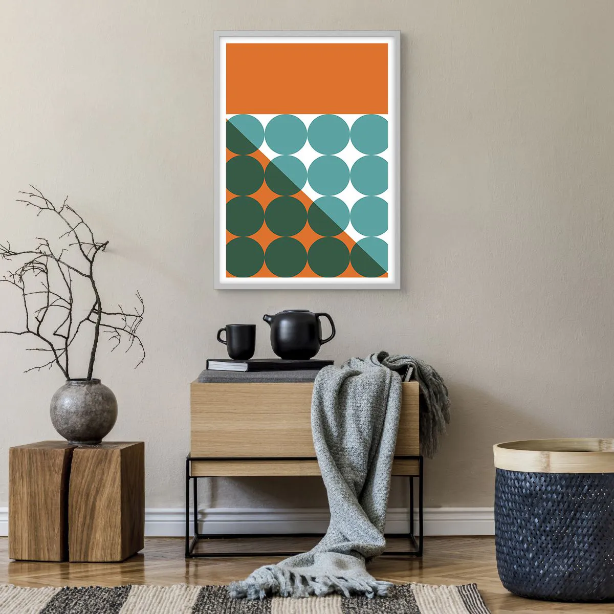 Poster in einem weißen Rahmen - Nach oben und schräg - 50x70 cm