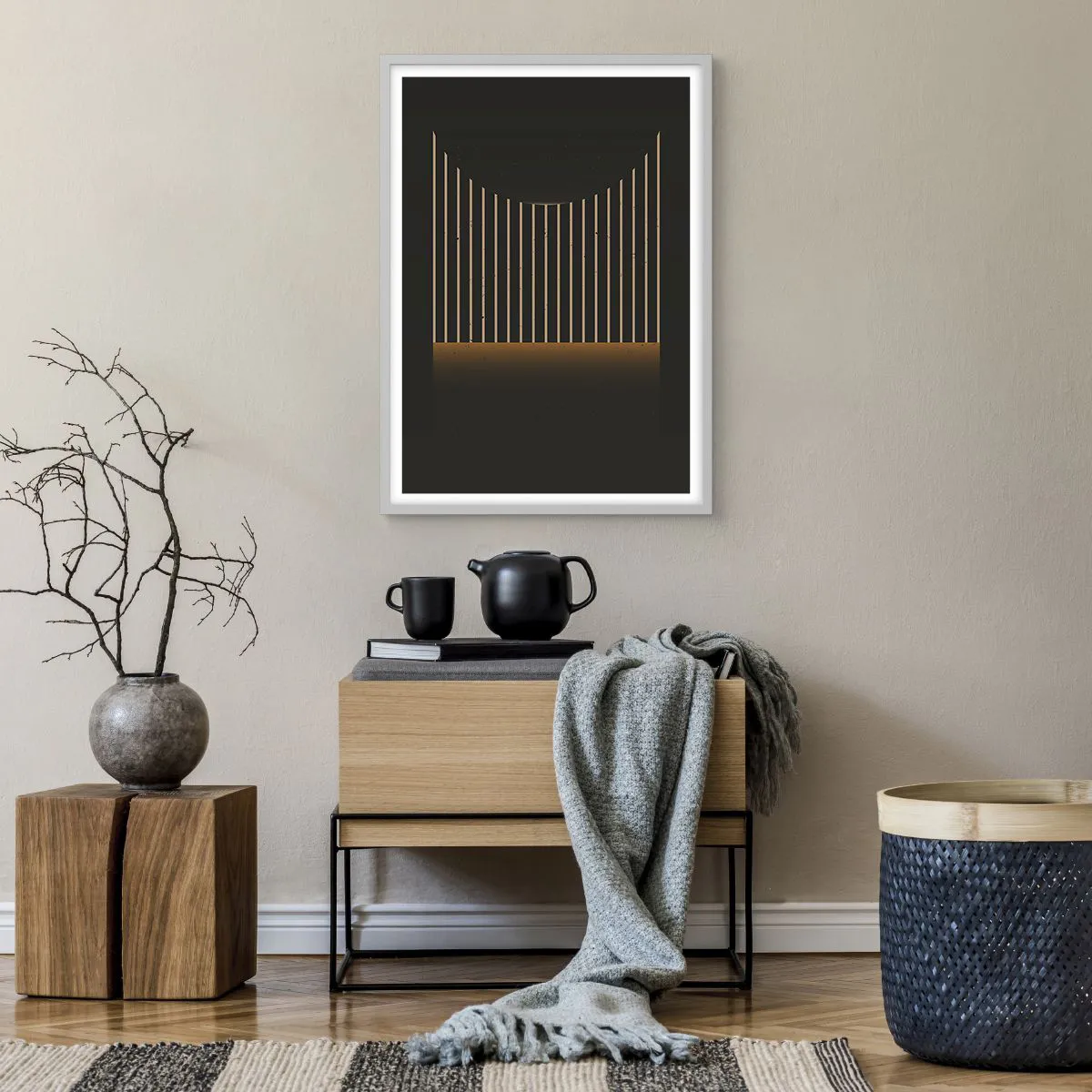 Plakat w białej ramie - Zbadać ciemność - 50x70 cm