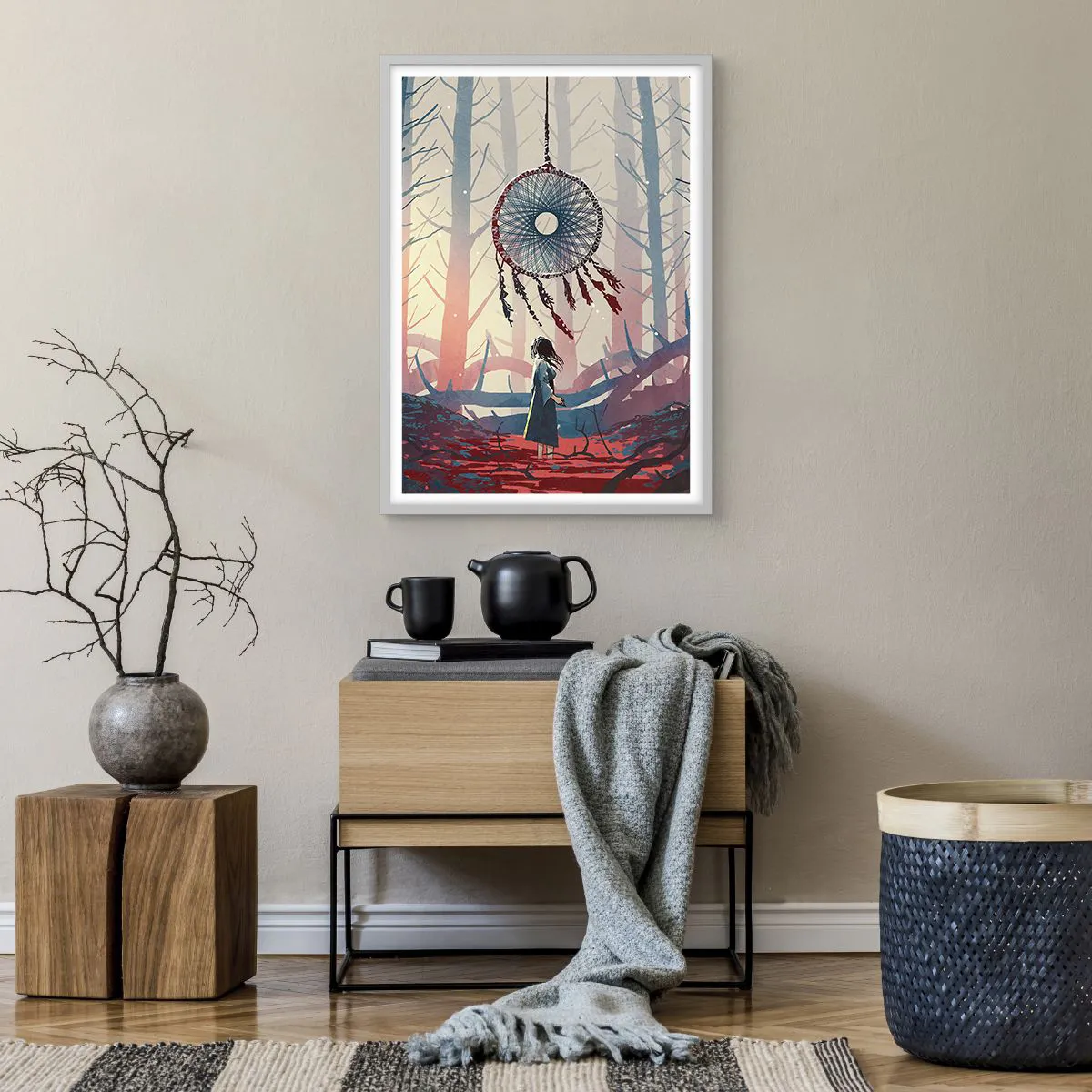 Poster in einem weißen Rahmen - Geheimes Glücksritual - 50x70 cm