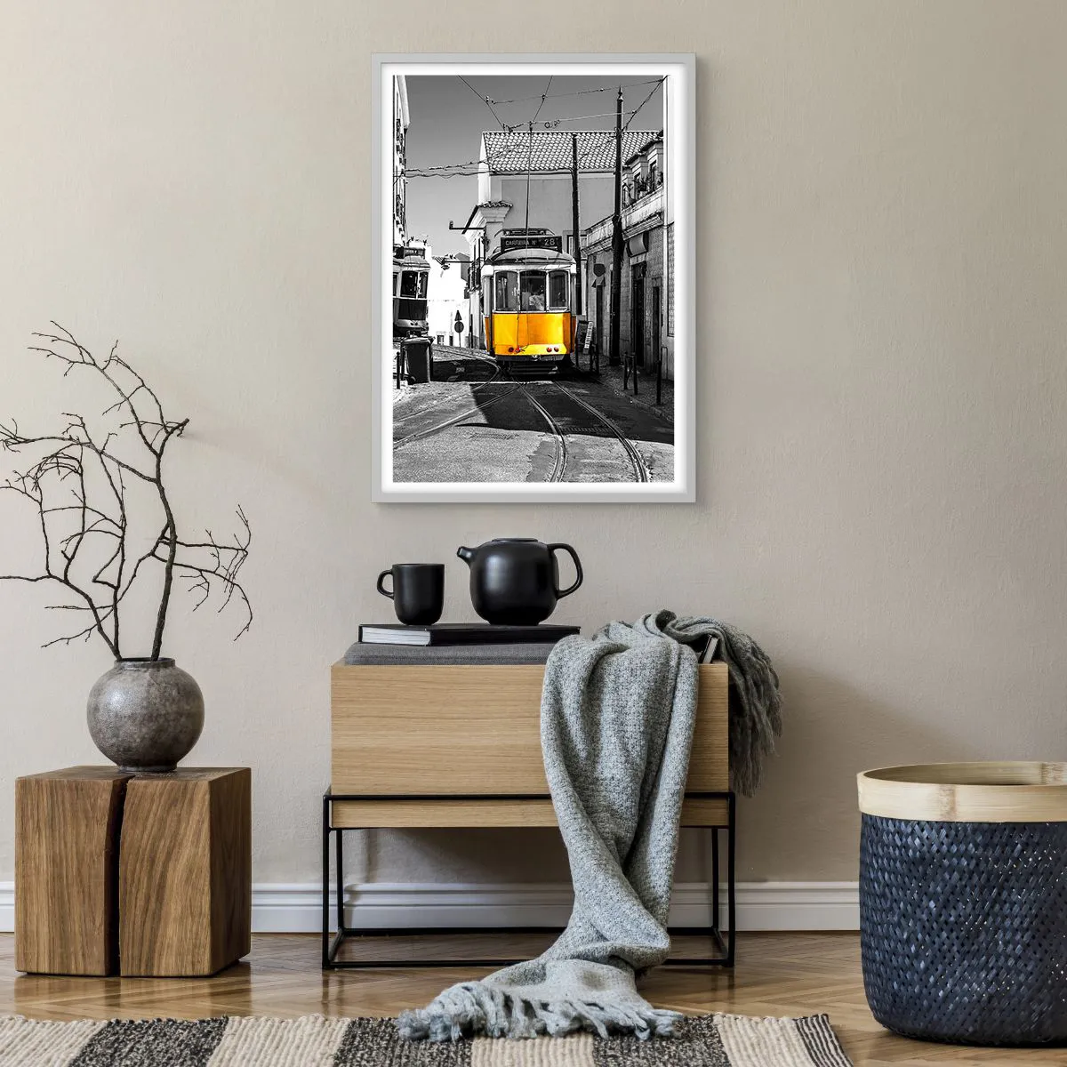 Poszter fekete keretben - Lisszabon szelleme - 50x70 cm