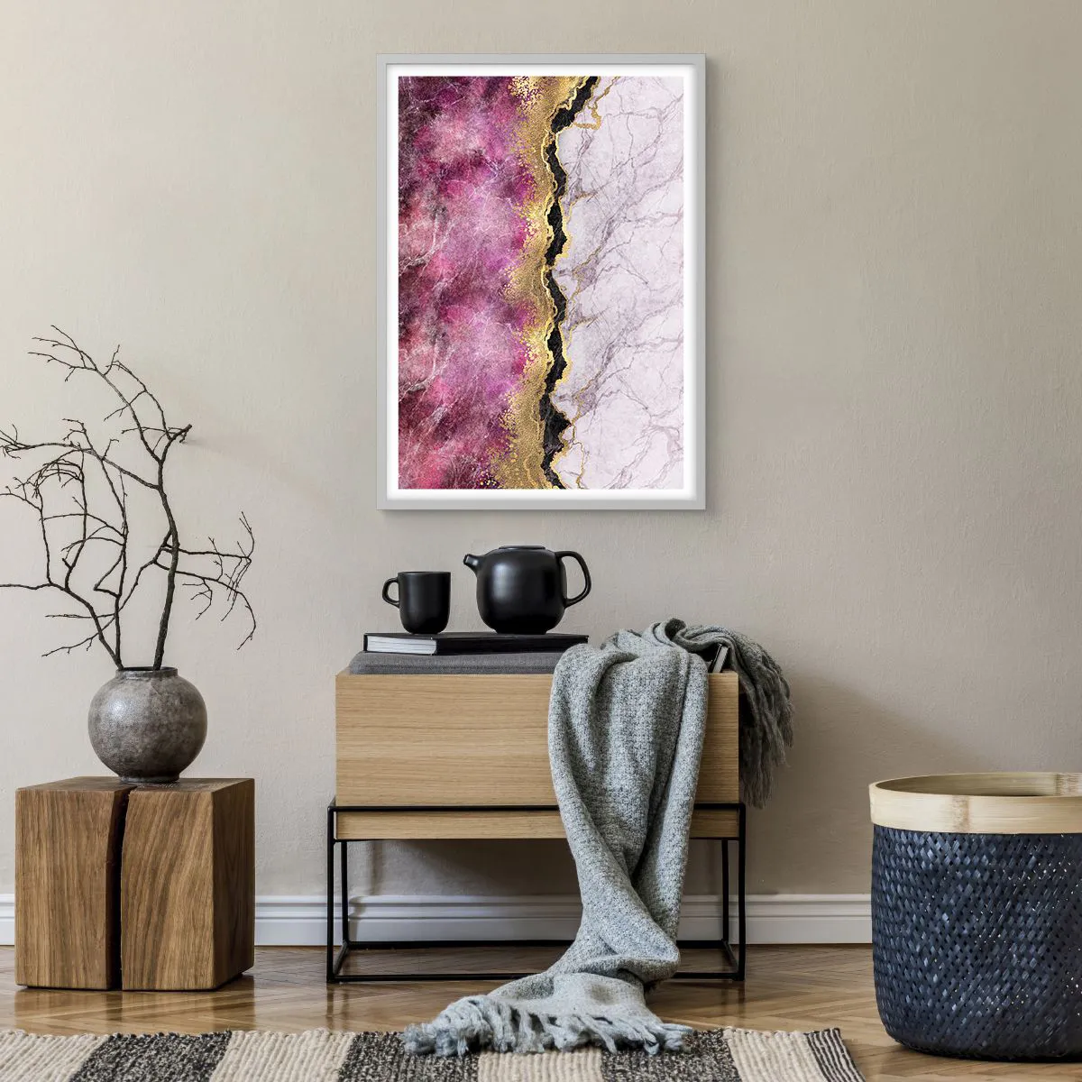 Plakat w białej ramie - Na granicy - 50x70 cm