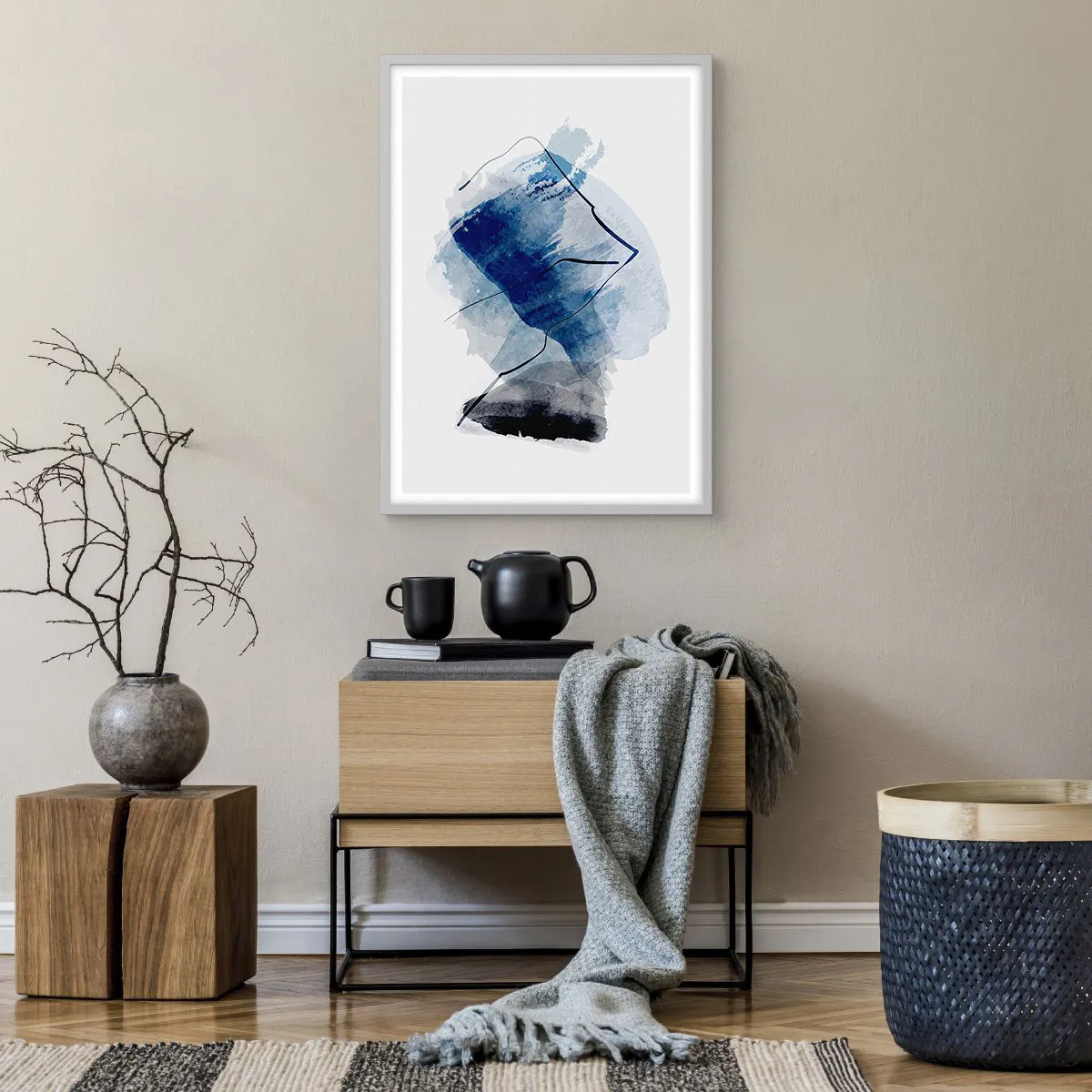 Plakat w białej ramie - Lodowa góra - 50x70 cm