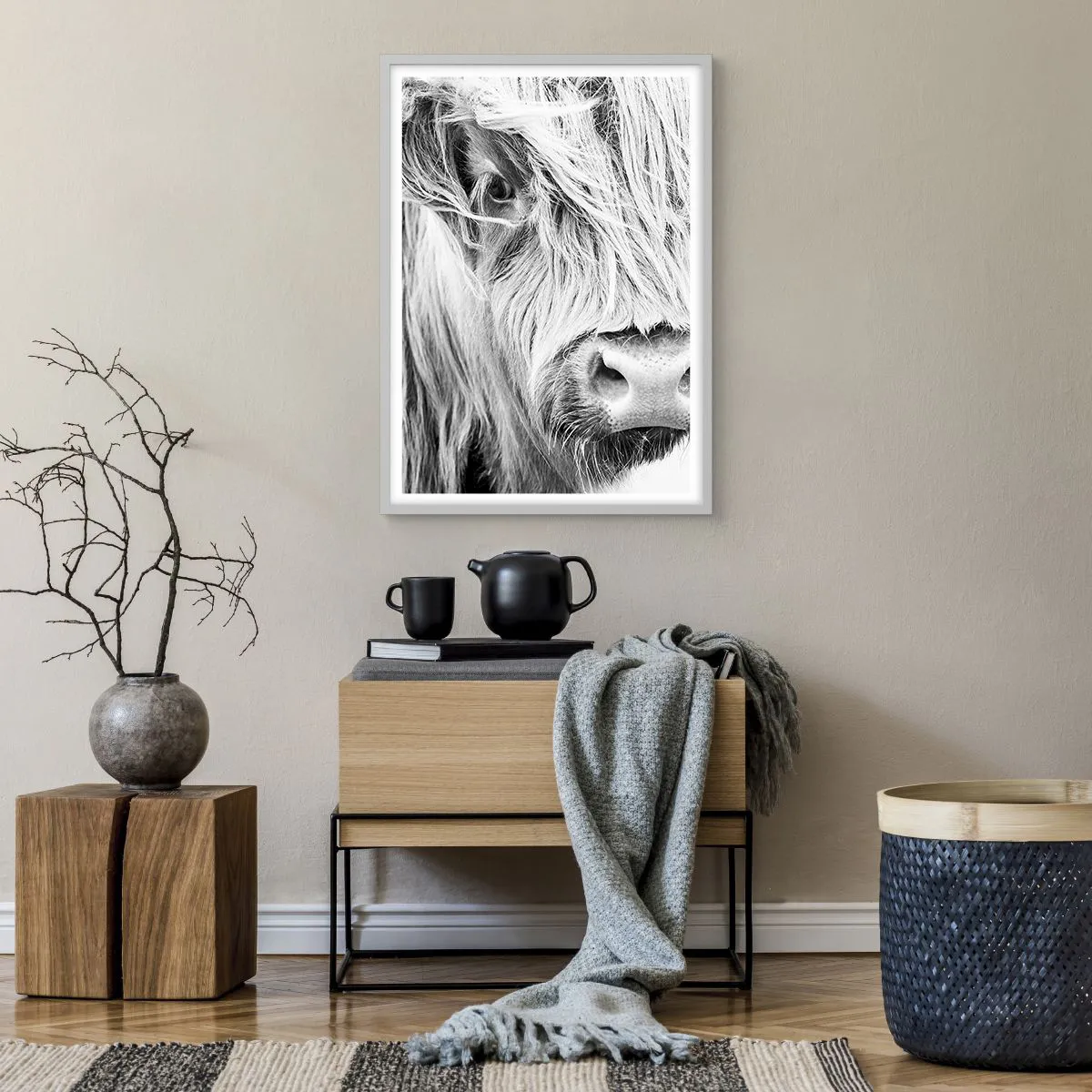 Affiche dans un cadre blanc - Poster - Sauvagerie écossaise - 50x70 cm