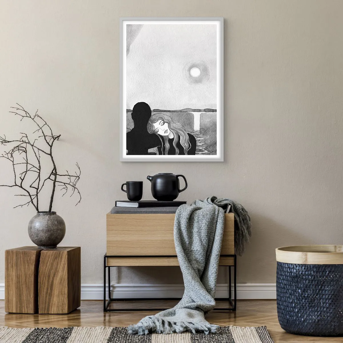 Affiche dans un cadre blanc - Poster - Toujours un secret - 50x70 cm