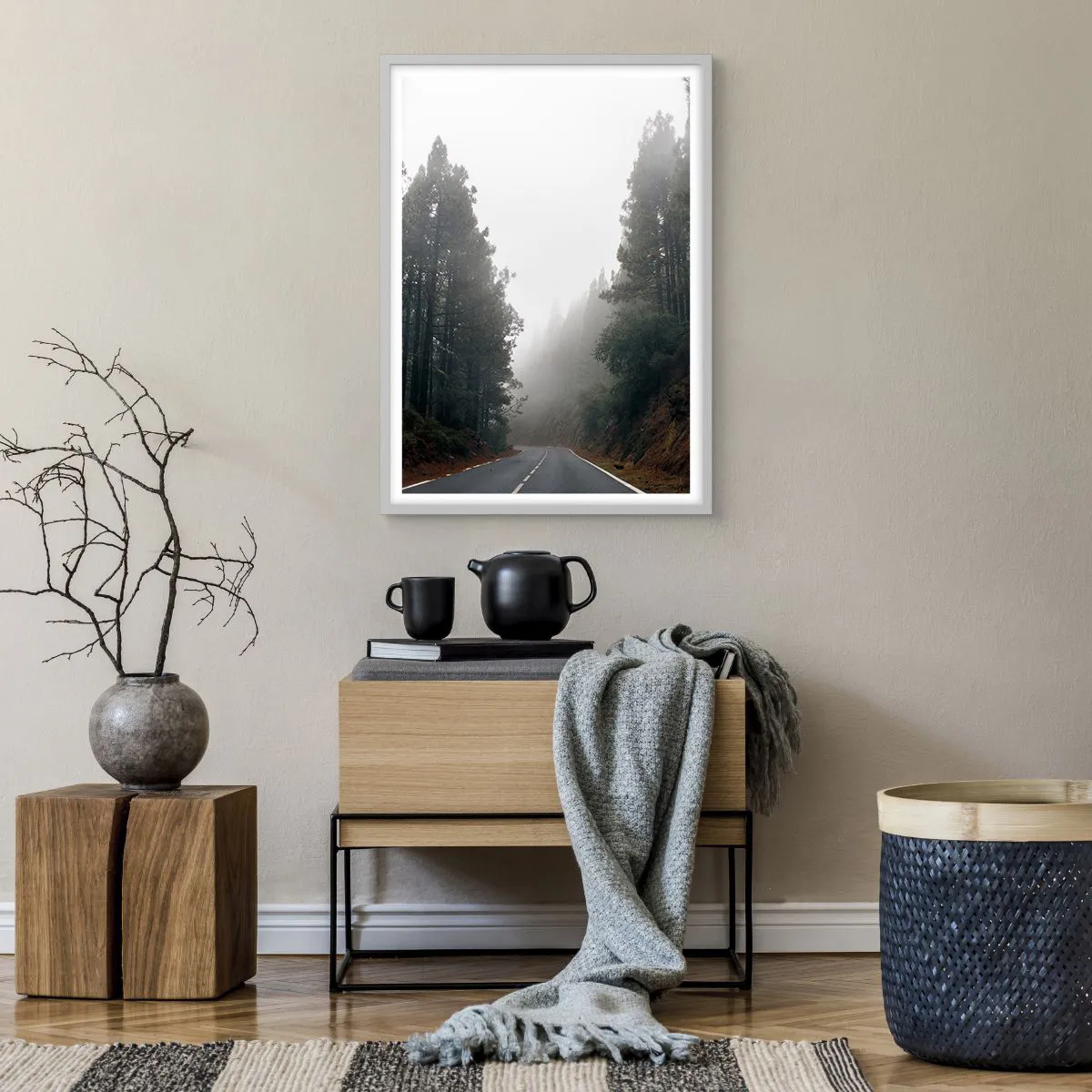 Pôster em moldura branca - O conto da floresta mágica - 50x70 cm