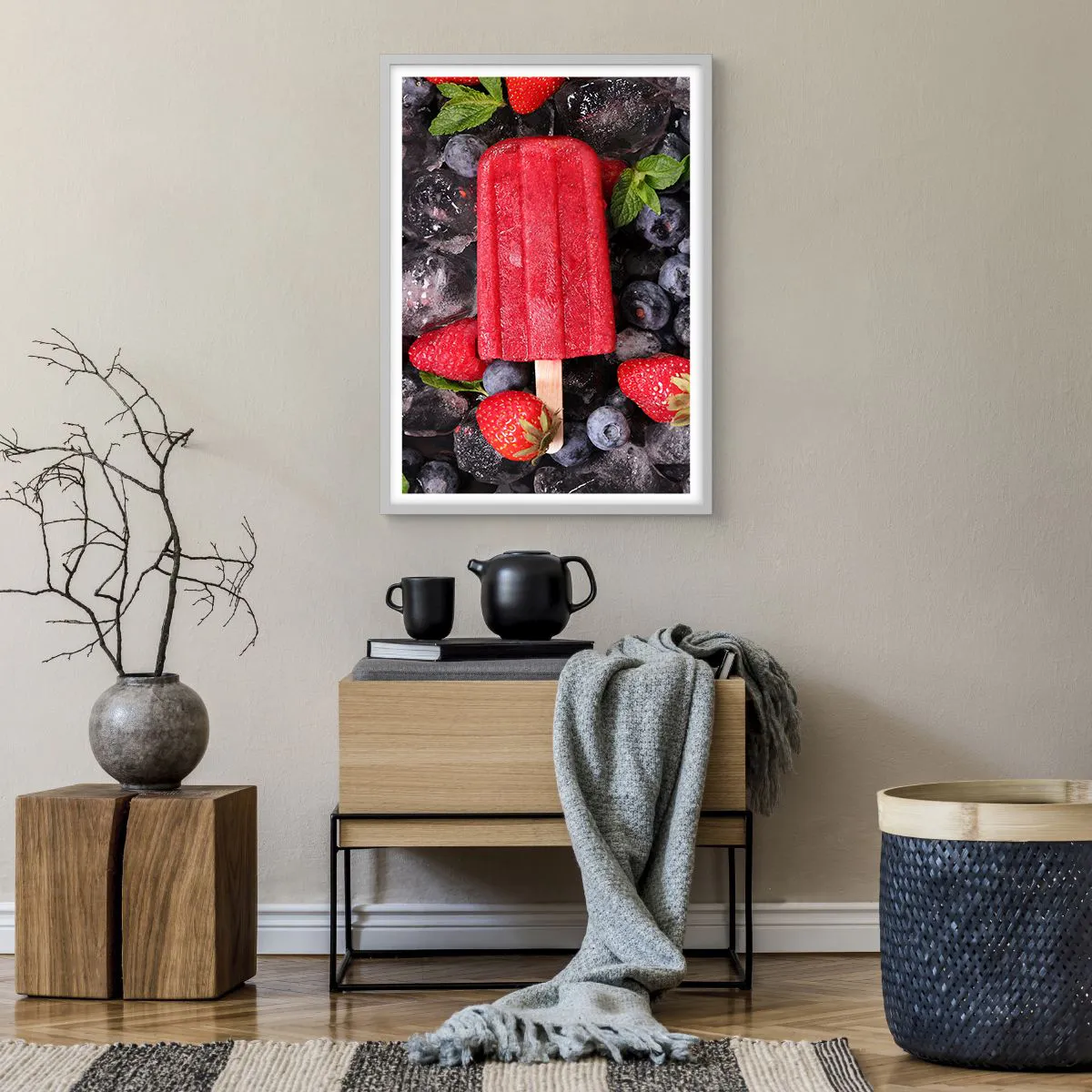 Poszter fekete keretben - A forró nyár íze - 50x70 cm