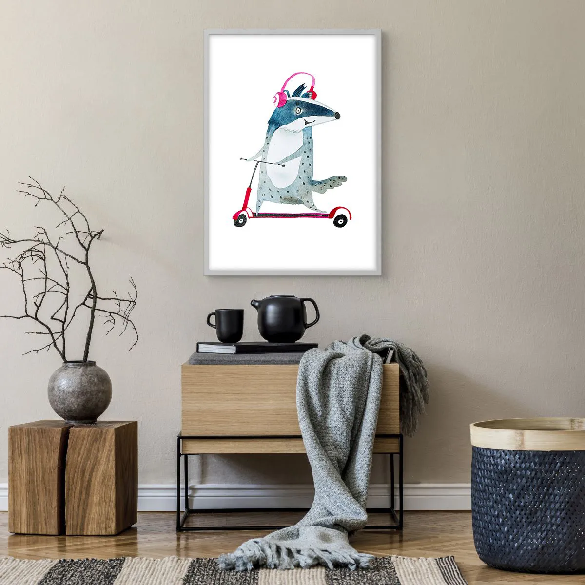 Poszter fekete keretben - Borzas örömök - 50x70 cm