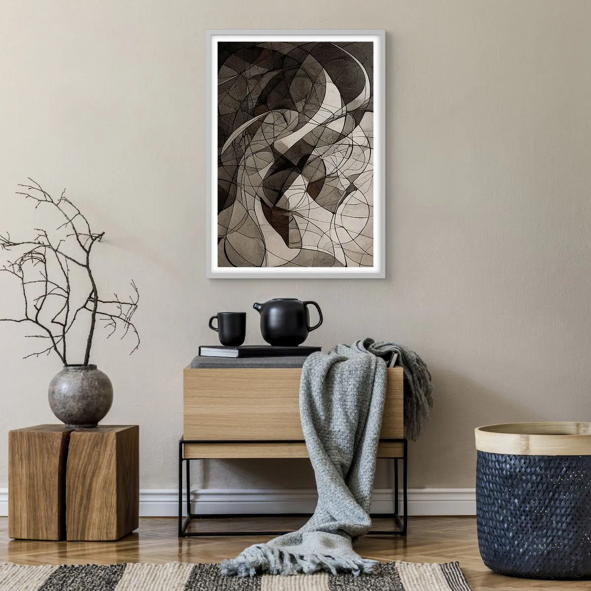 Plagát v bielom ráme - Obeh farieb Zeme - 50x70 cm