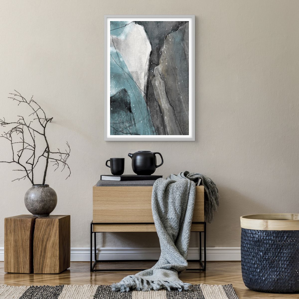 Plakát v bílém rámu Minimalismus, Plakát v bílém rámu Kus, Plakát v bílém rámu Moderní