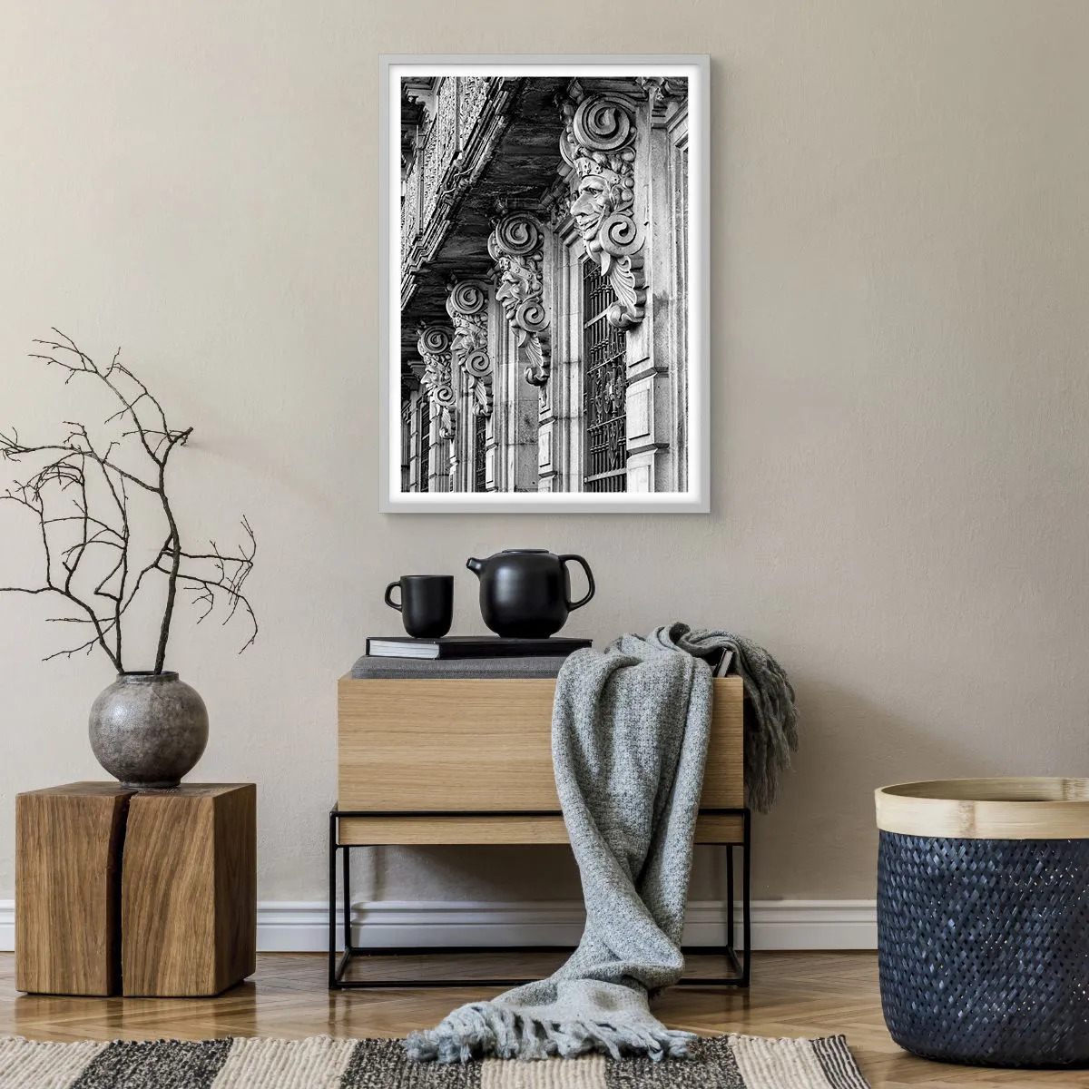 Affiche dans un cadre blanc - Poster - Incroyable Barcelone - 50x70 cm