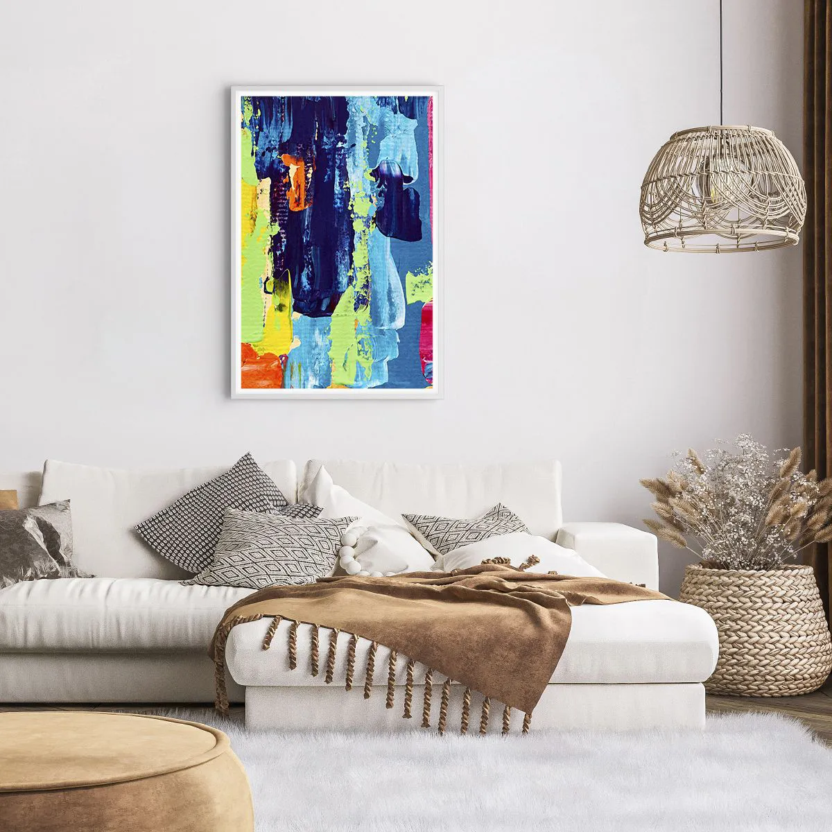 Poster in een witte lijst - Het leven is mooi! - 61x91 cm